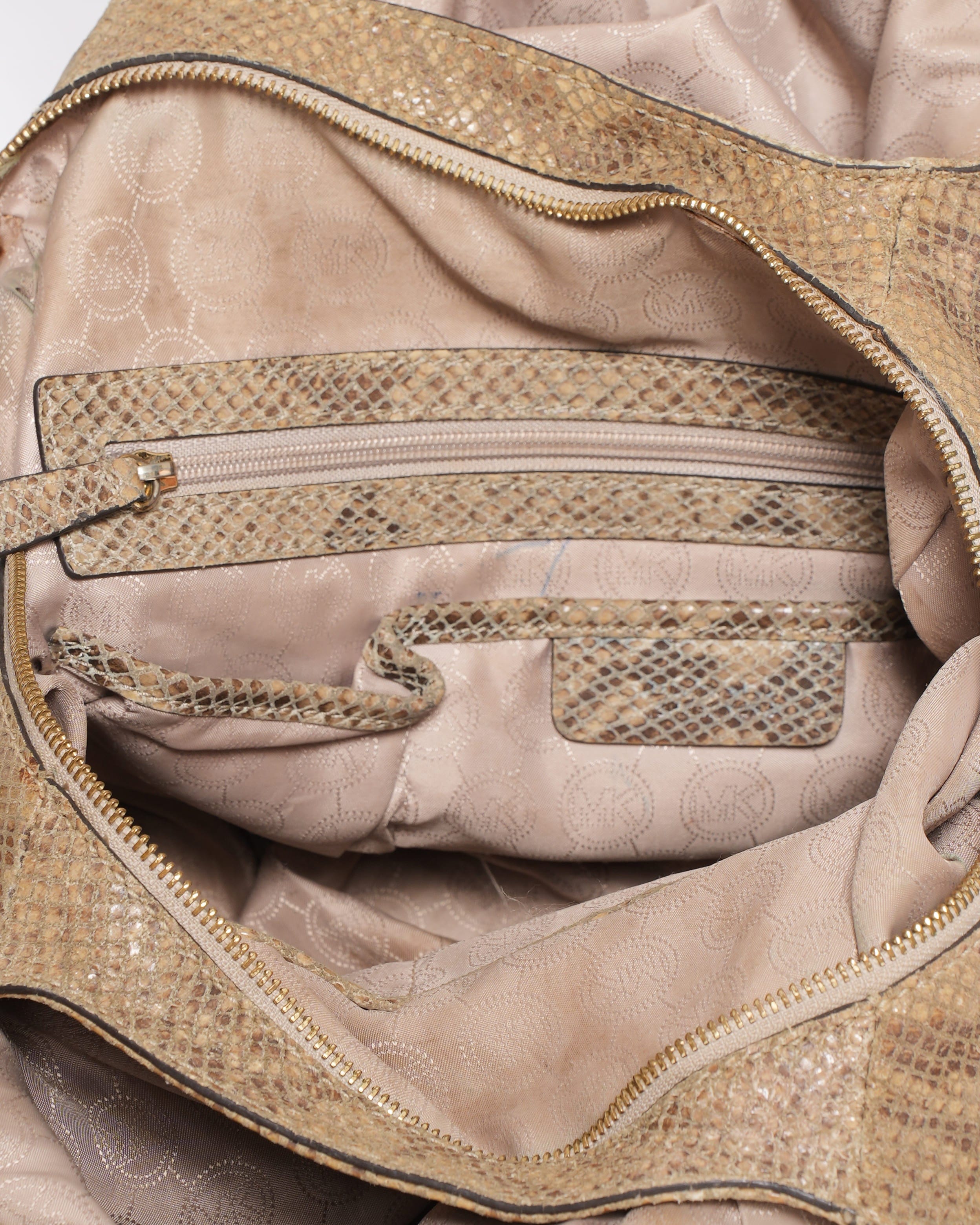 Michael Kors Python - Embossed Tote in Brown