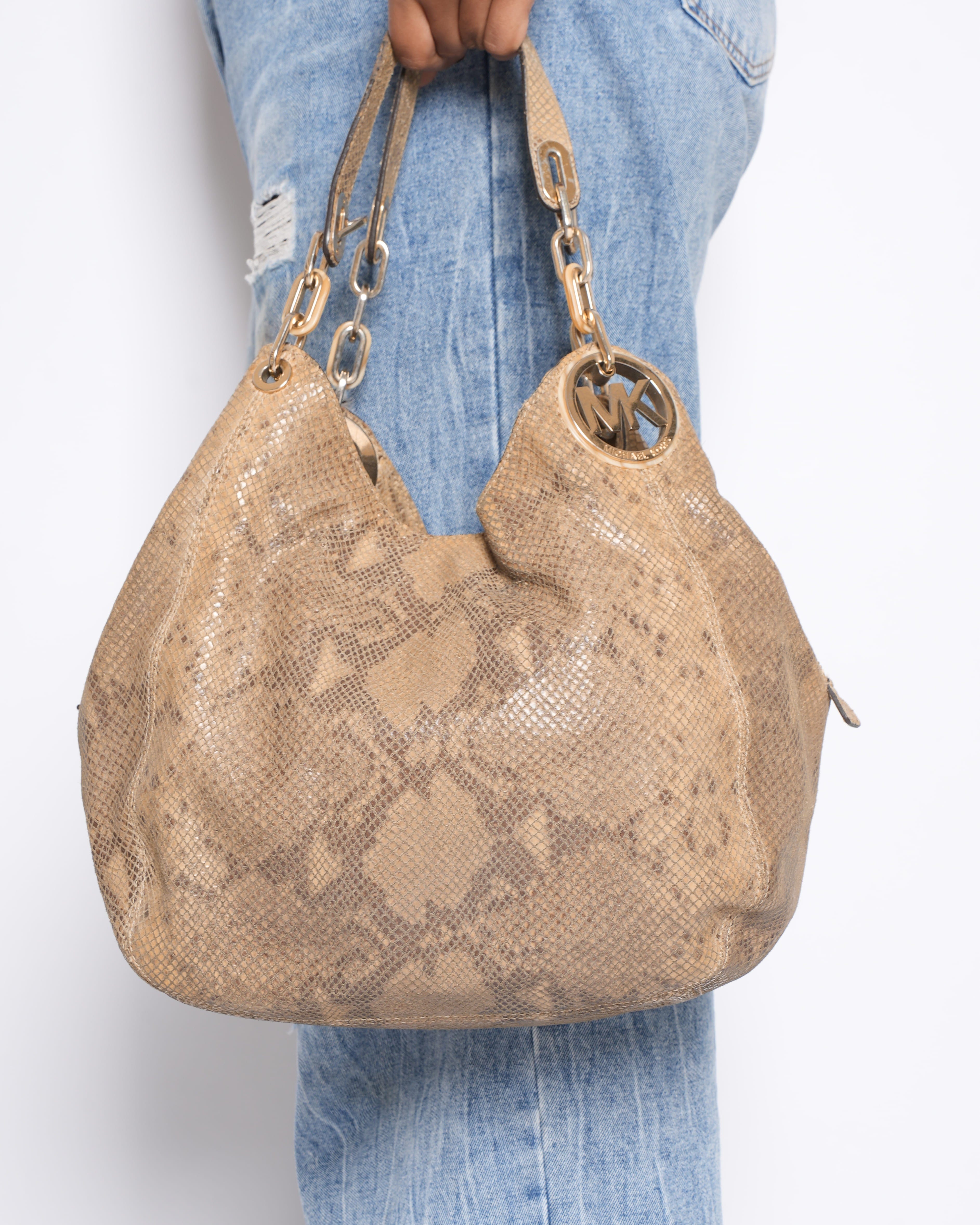 Michael Kors Python - Embossed Tote in Brown