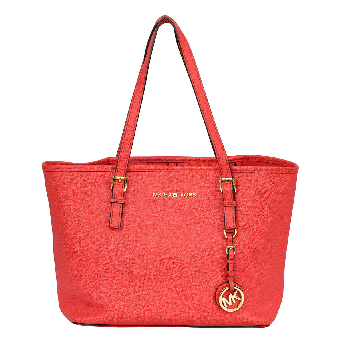 MICHAEL KORS JET SET TRAVEL SAFFIANO LEATHER TOTE BAG