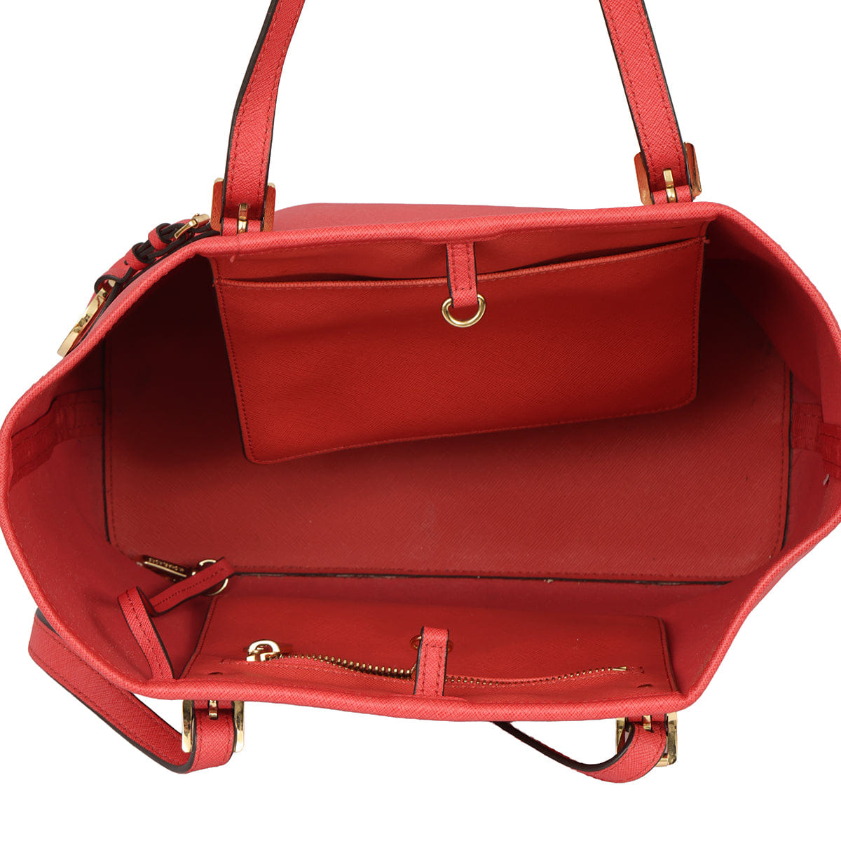 MICHAEL KORS JET SET TRAVEL SAFFIANO LEATHER TOTE BAG