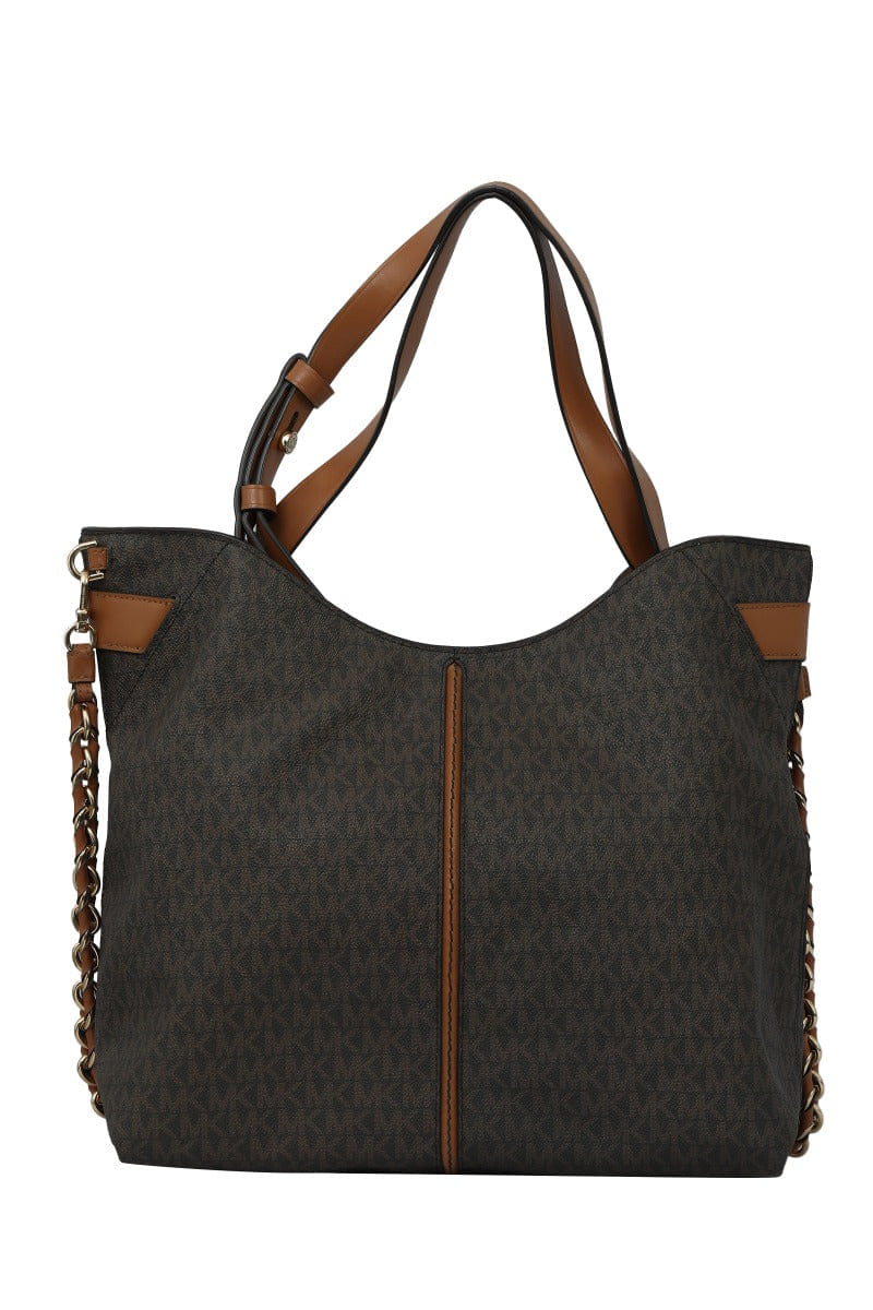 Michael Kors Asfar Brown Monogram Tote Bag