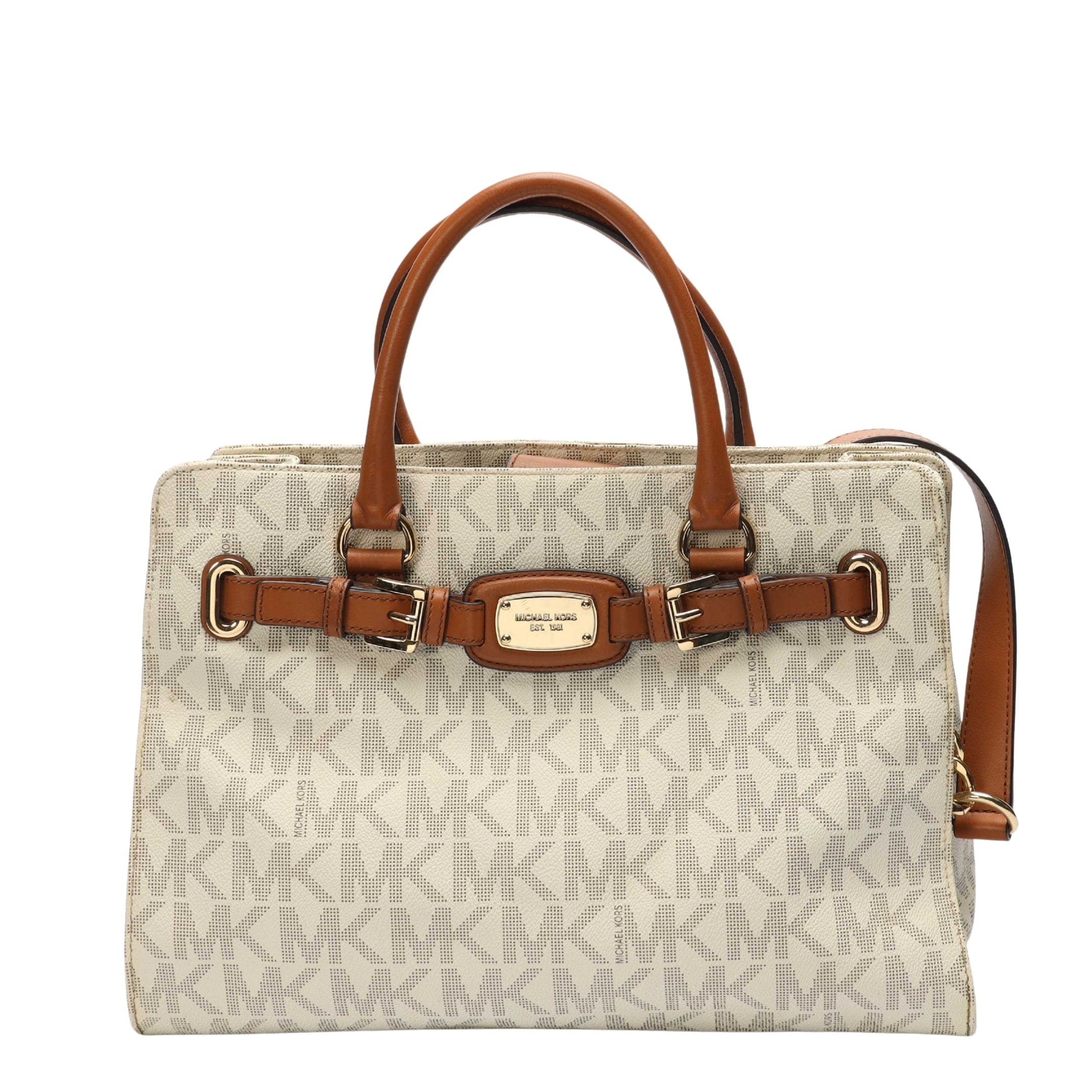 Michael Kors Vanilla Logo East West Hamilton Tote