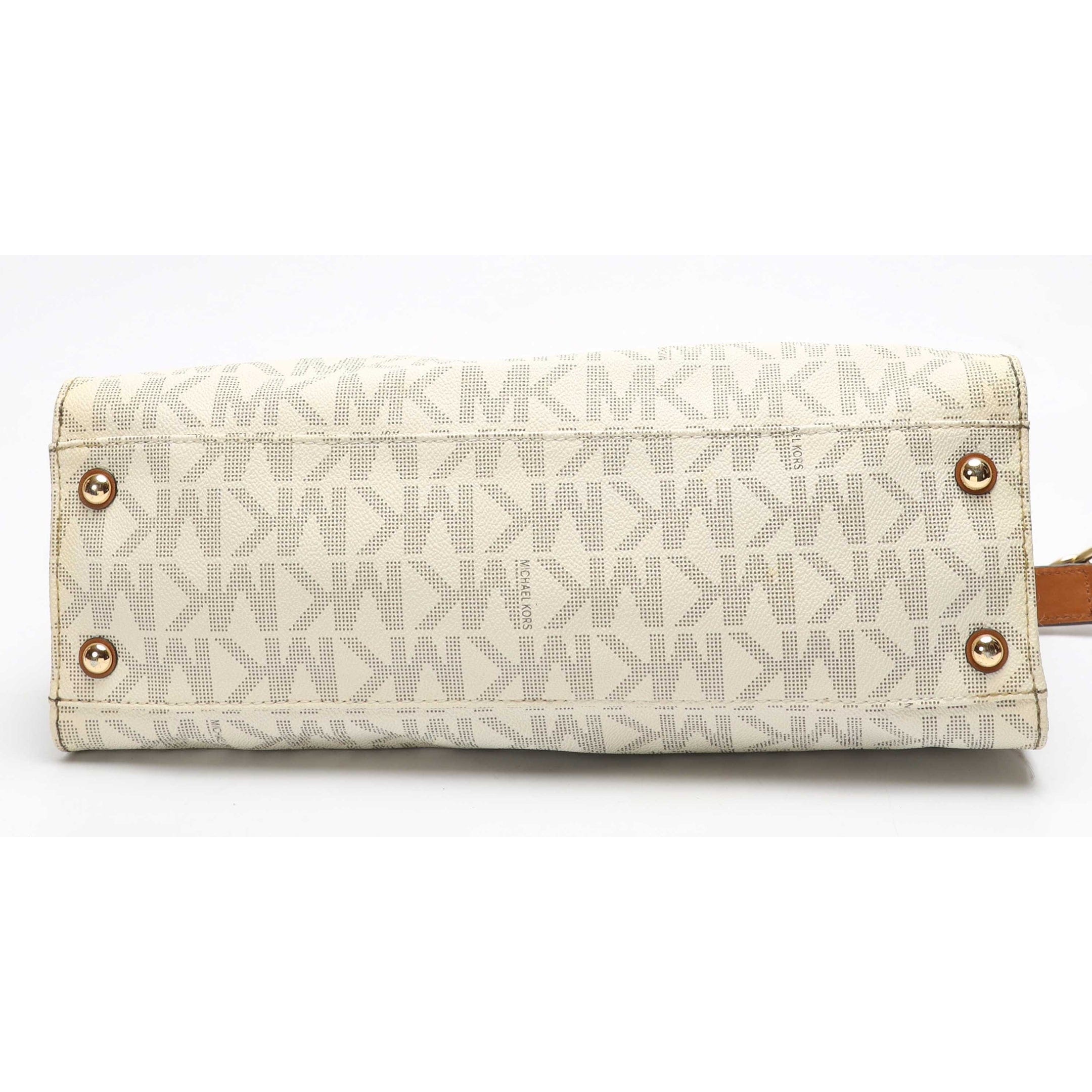 Michael Kors Vanilla Logo East West Hamilton Tote