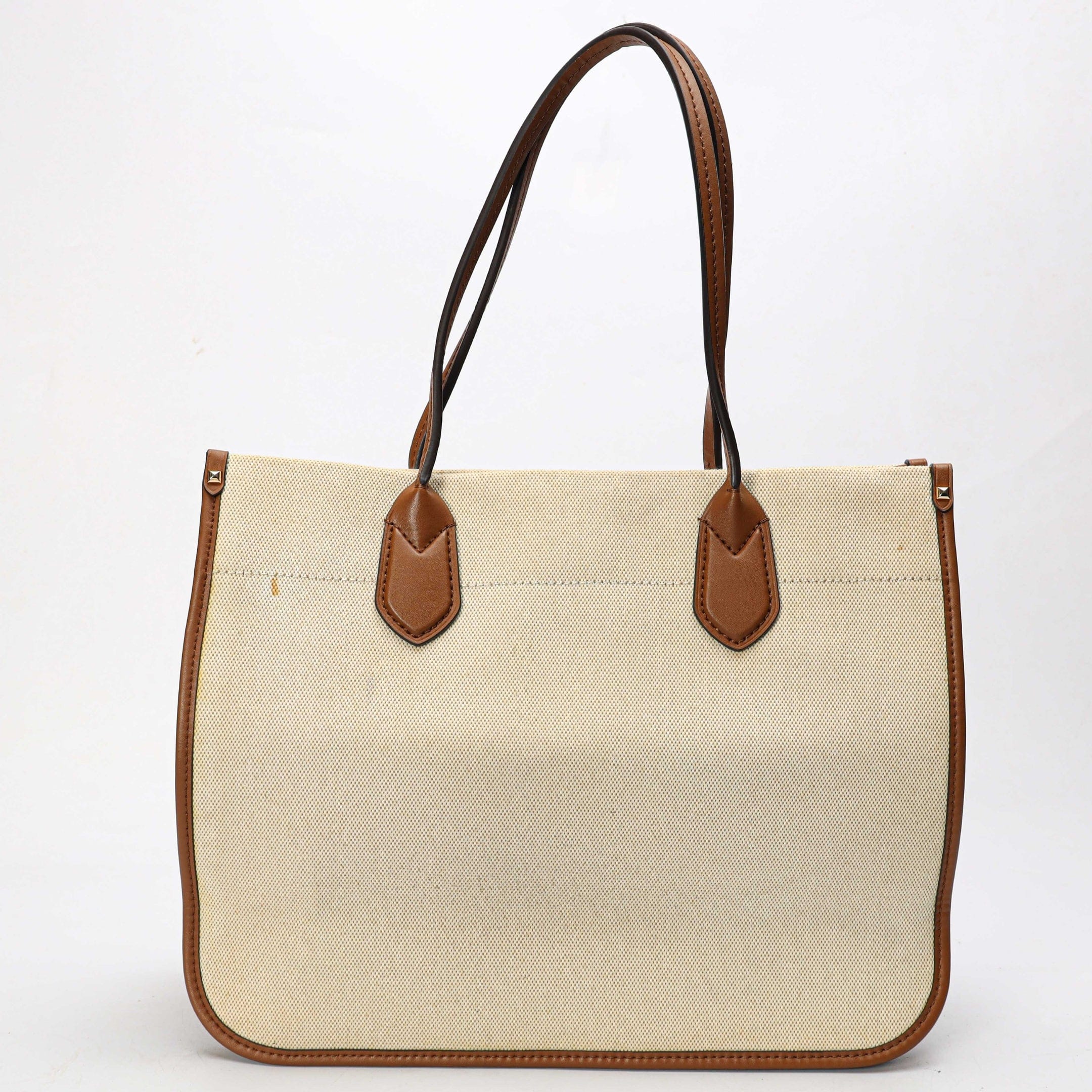Michael Kors Heidi Striped Acorn Vanilla Tote