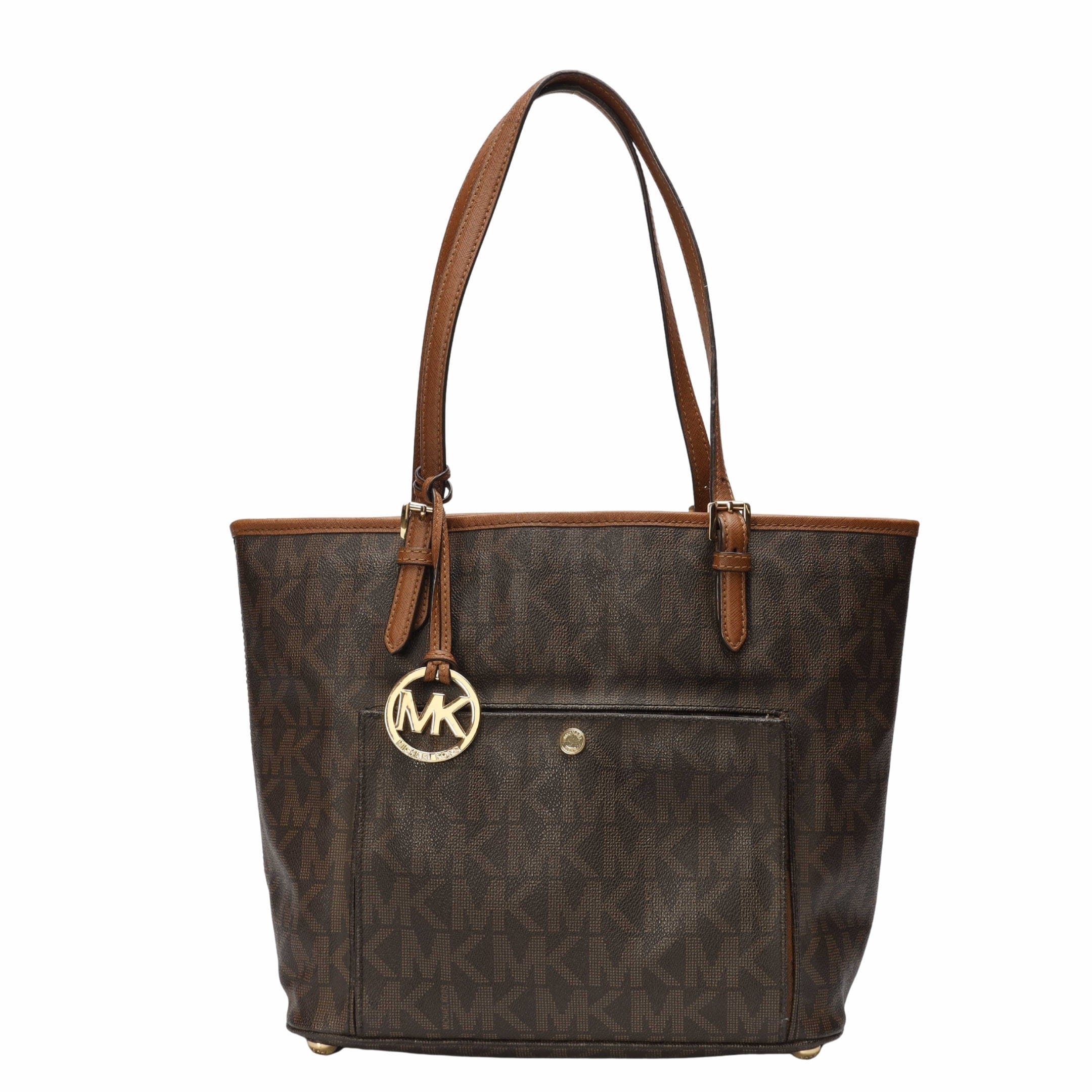 Michael Kors Brown Logo Pocket Tote