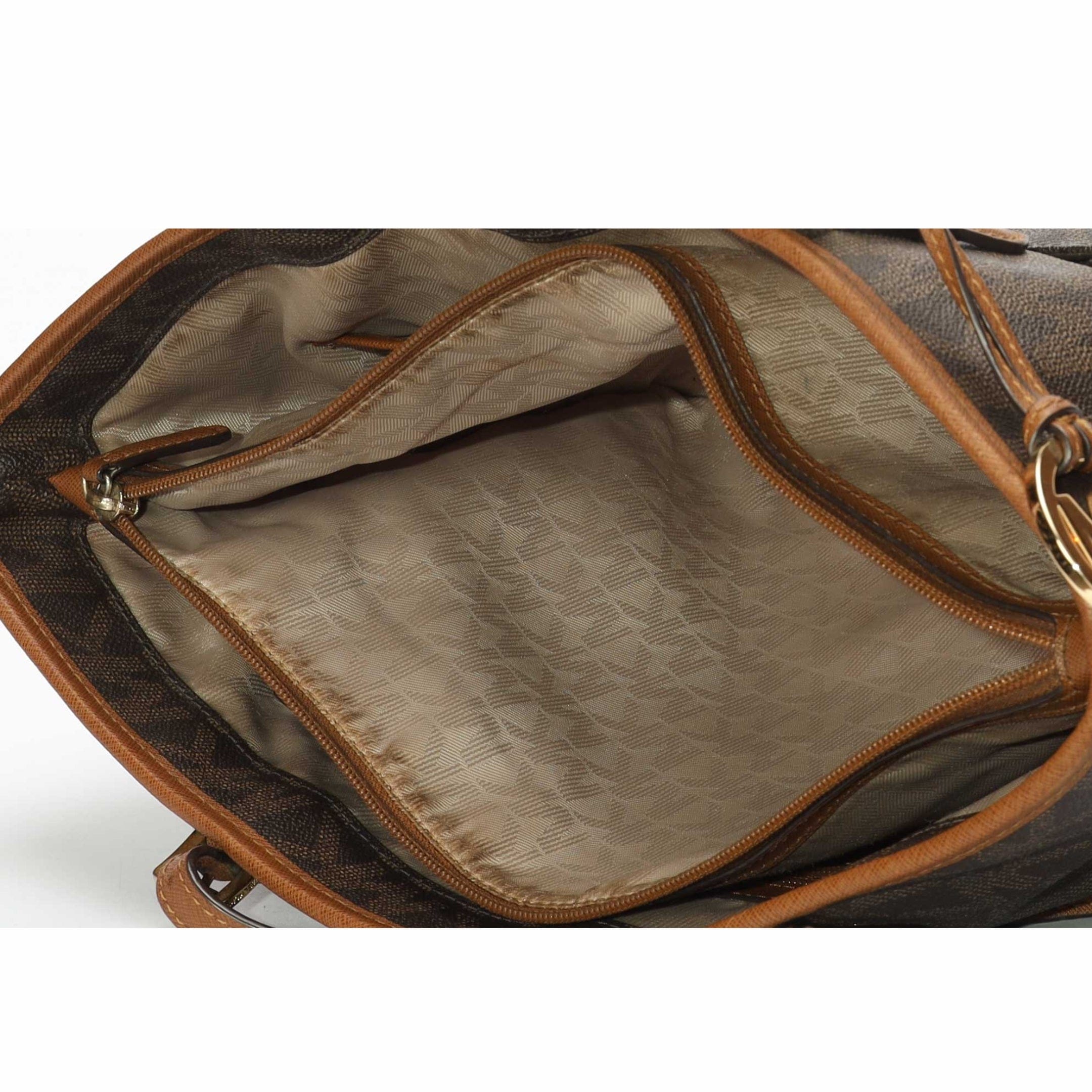 Michael Kors Brown Logo Pocket Tote