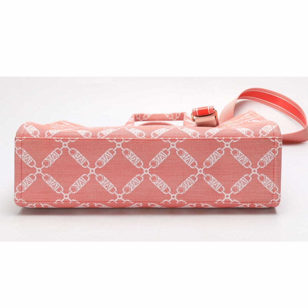 Michael Kors Pink Gigi Large Empire Logo Jacquard Tote