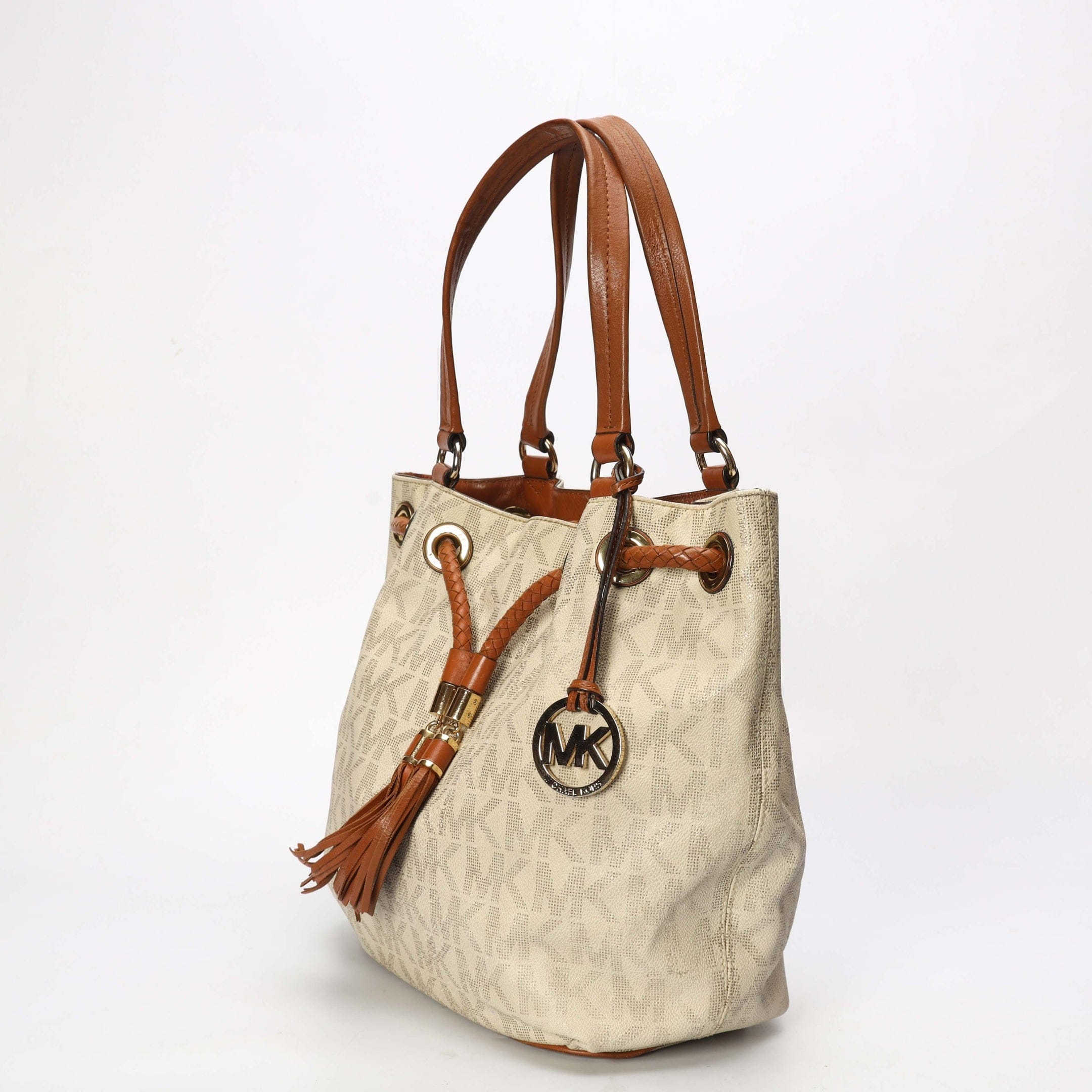 Michael Kors Vanilla Acorn Gathered Tote