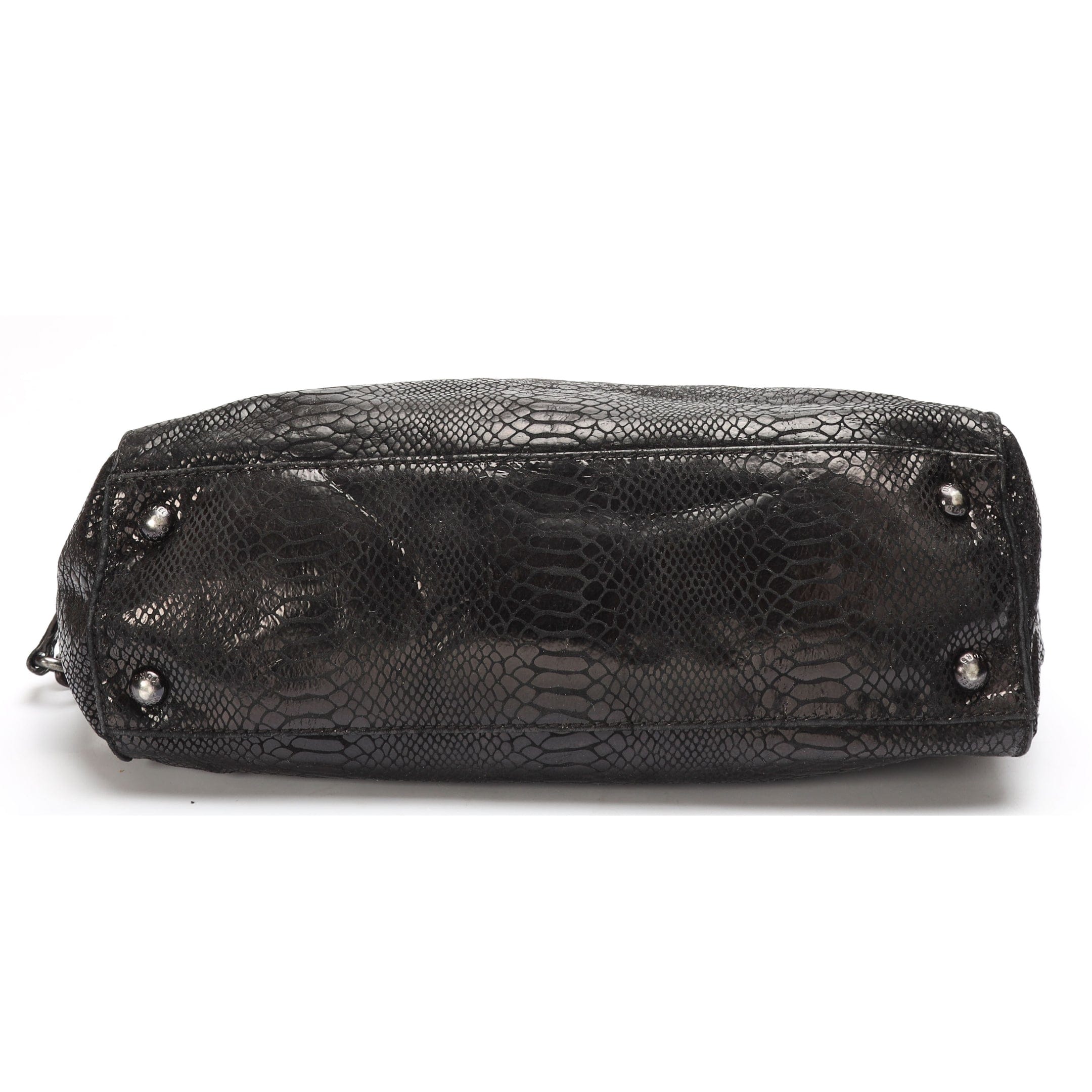 Michael Kors Black Python Convertible Tote