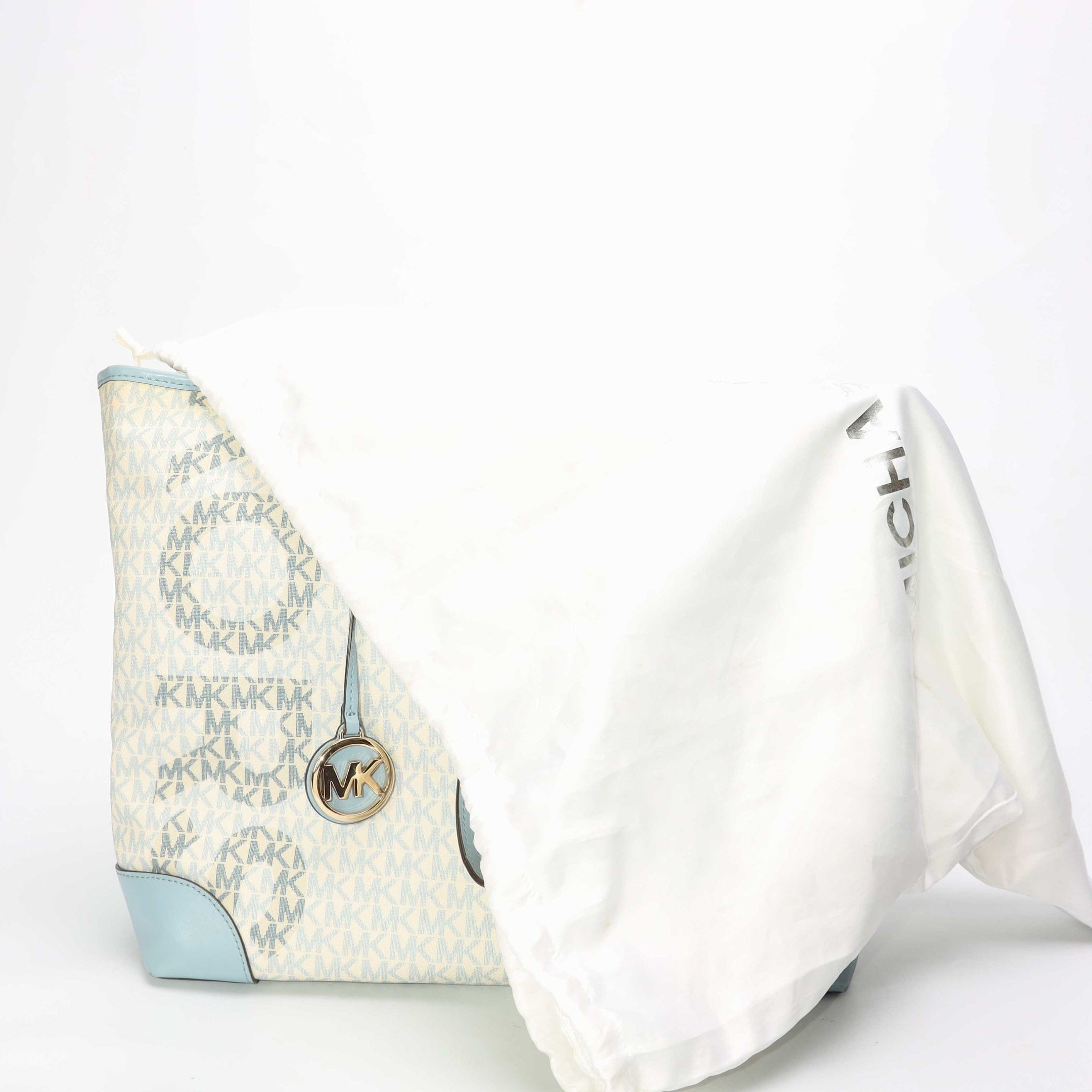Michael Kors Optic White Eva Logo Tote