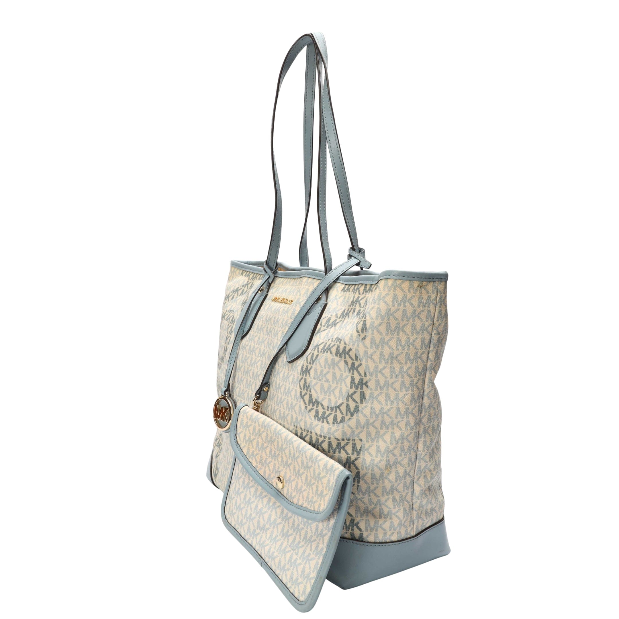Michael Kors Optic White Eva Logo Tote