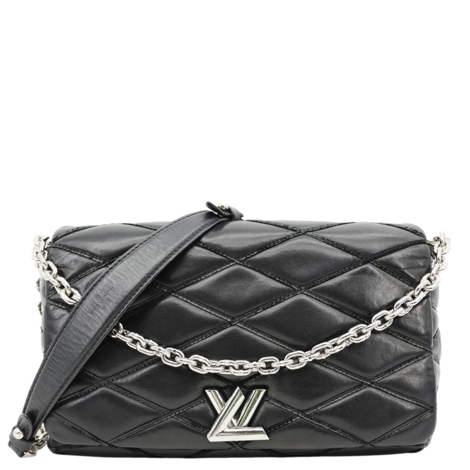 LOUIS VUITTON GO - 14 mm Malletage Quilted Lambskin Leather Crossbody Bag Black