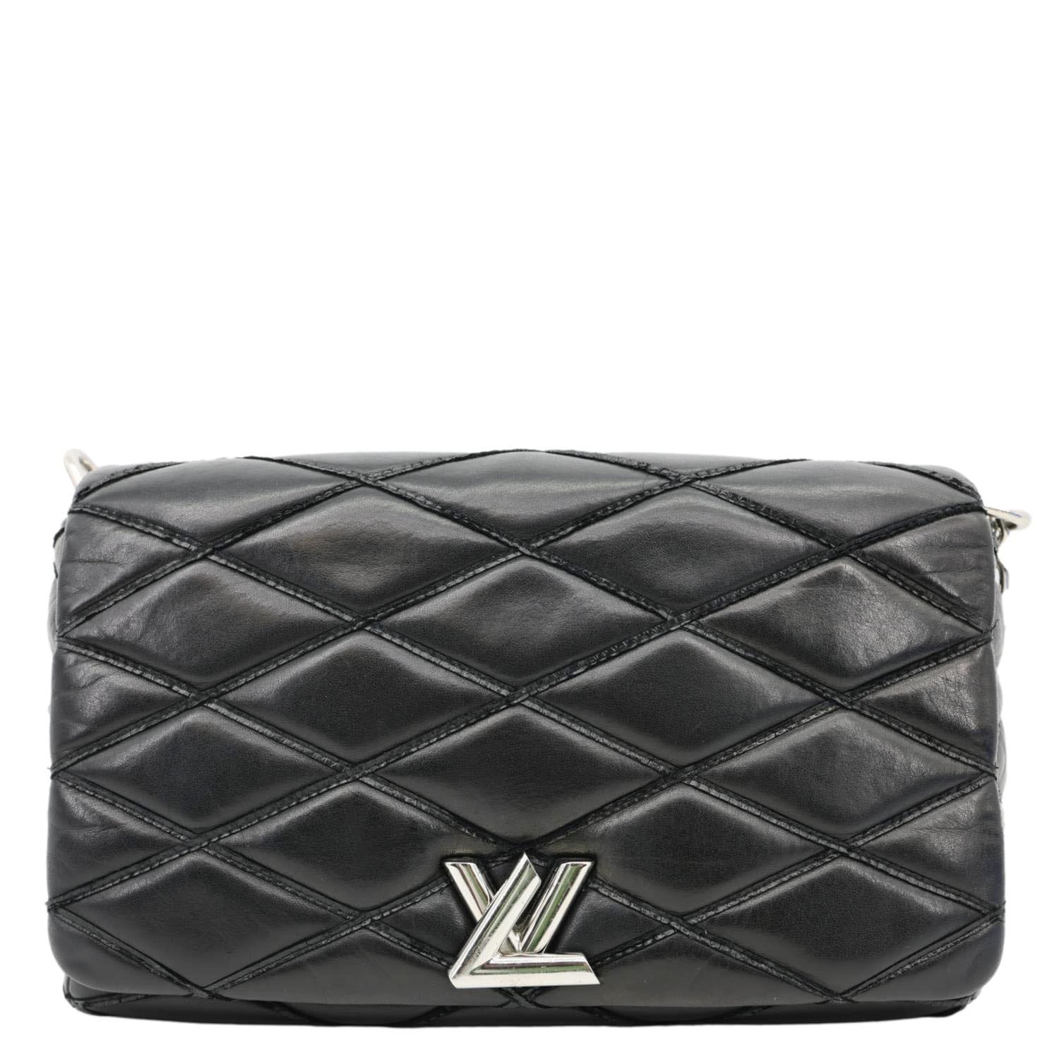 LOUIS VUITTON GO - 14 mm Malletage Quilted Lambskin Leather Crossbody Bag Black