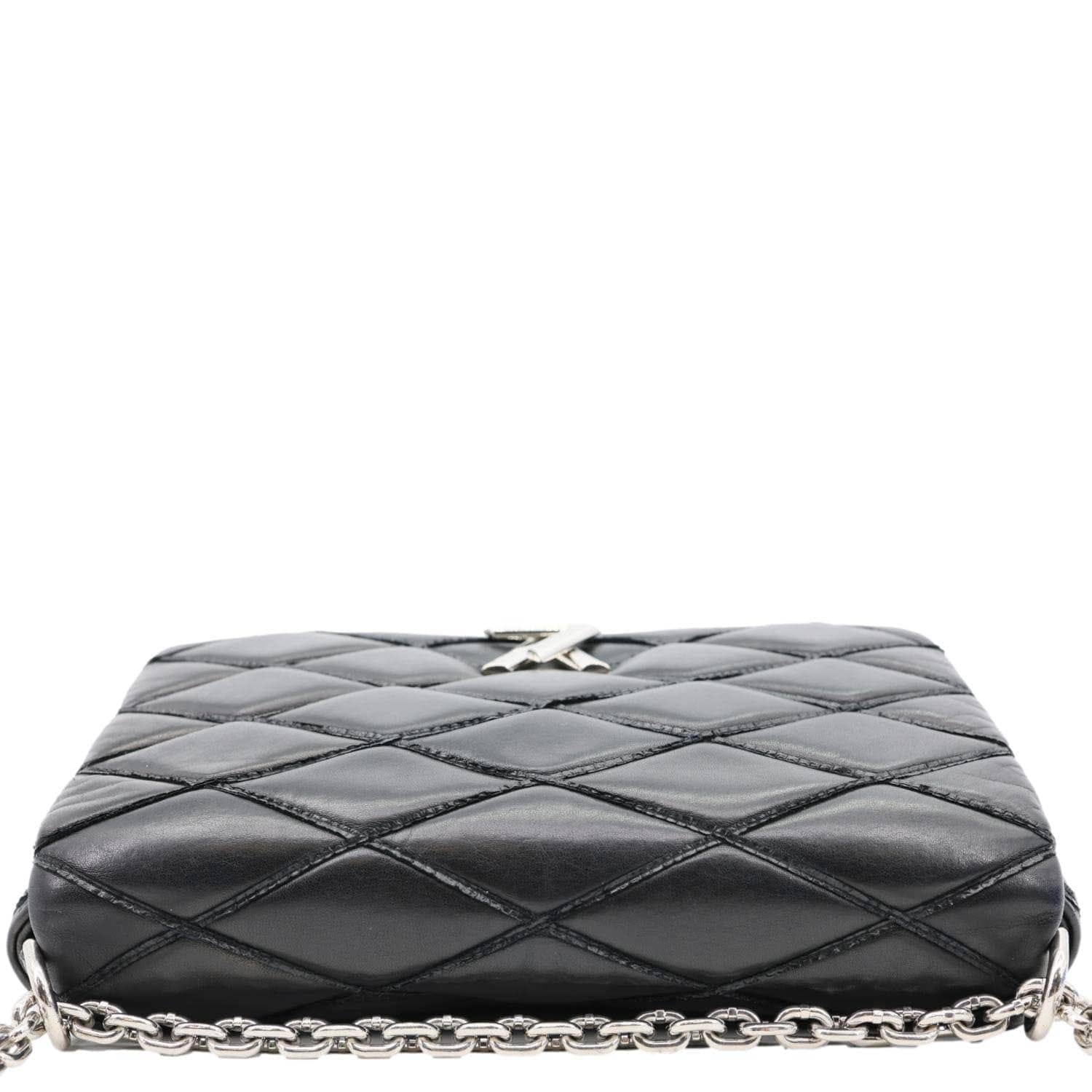LOUIS VUITTON GO - 14 mm Malletage Quilted Lambskin Leather Crossbody Bag Black