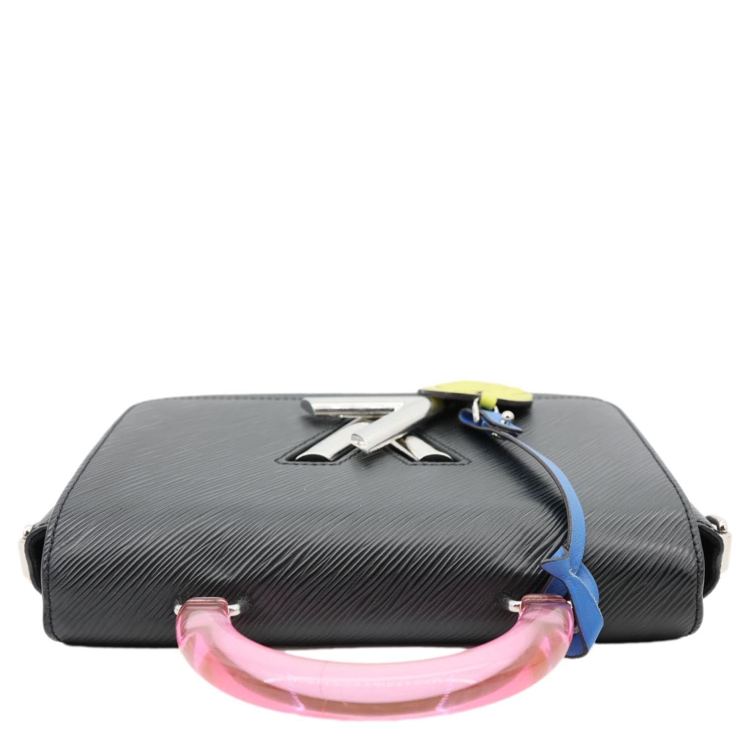 LOUIS VUITTON Twist Short Handle Epi Leather Crossbody Bag Black