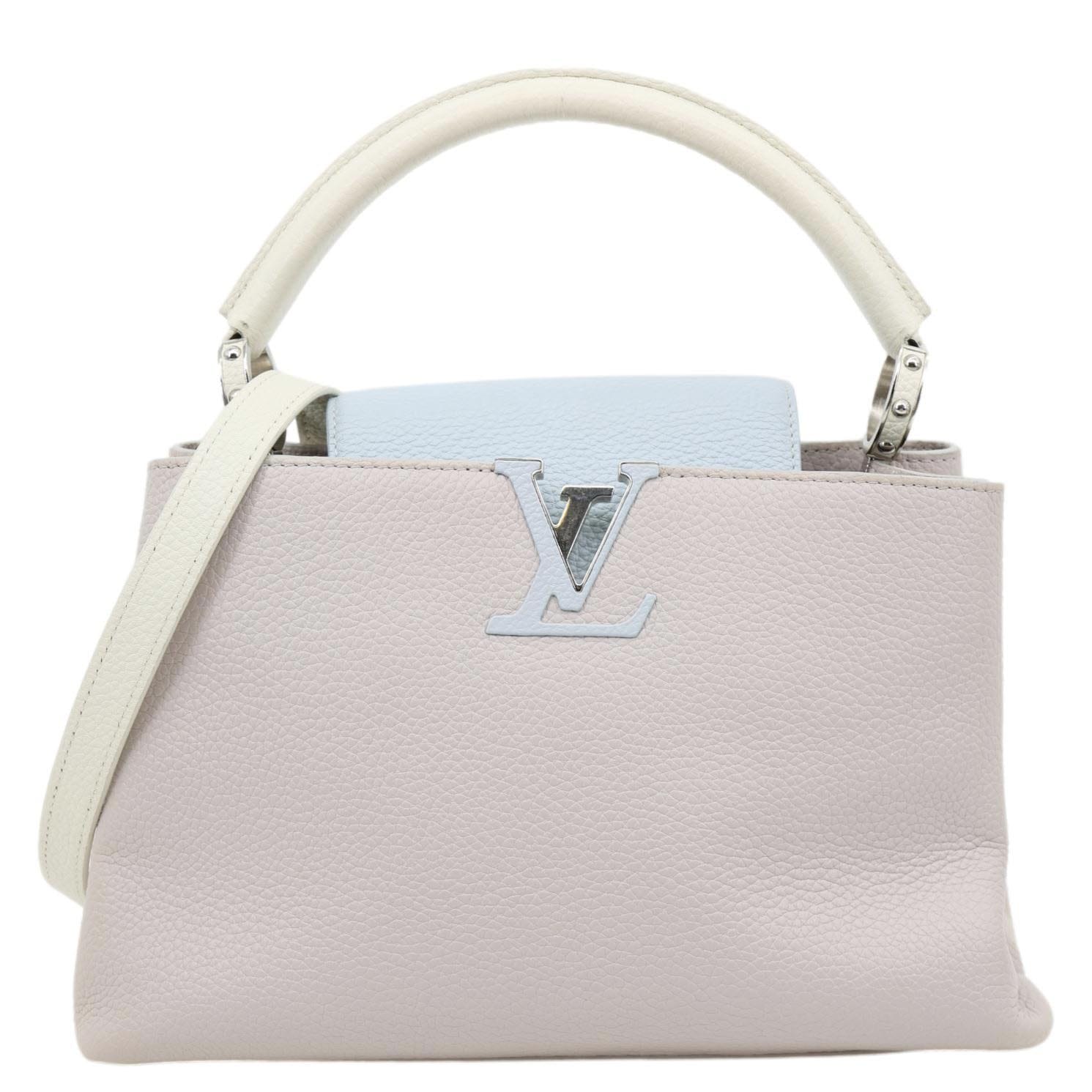 LOUIS VUITTON Capucines PM Taurillon Leather Crossbody Bag Tricolor