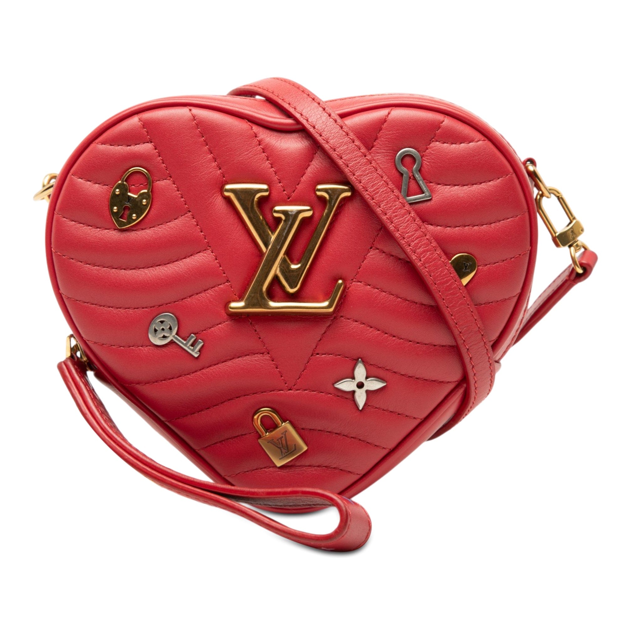 Louis Vuitton Calfskin Embellished New Wave Love Lock Crossbody