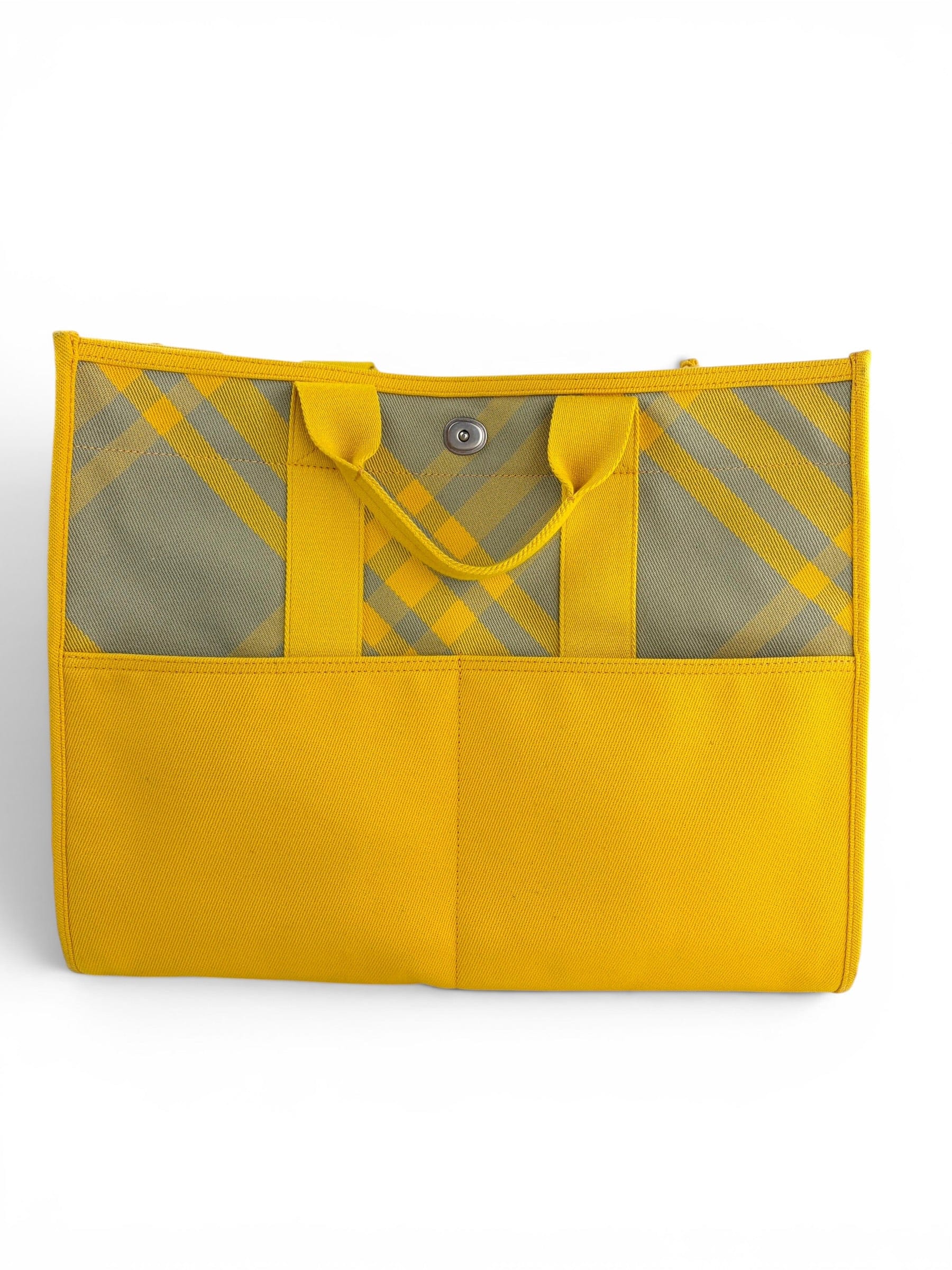 Burberry Yellow Check Shopper Tote
