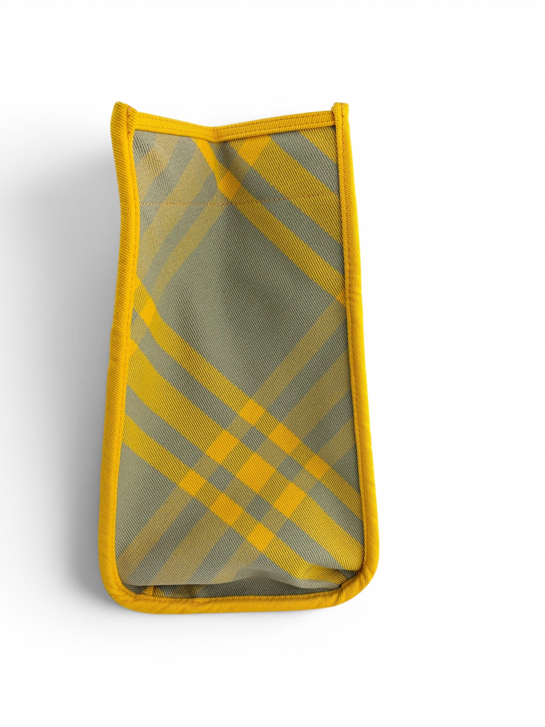 Burberry Yellow Check Shopper Tote