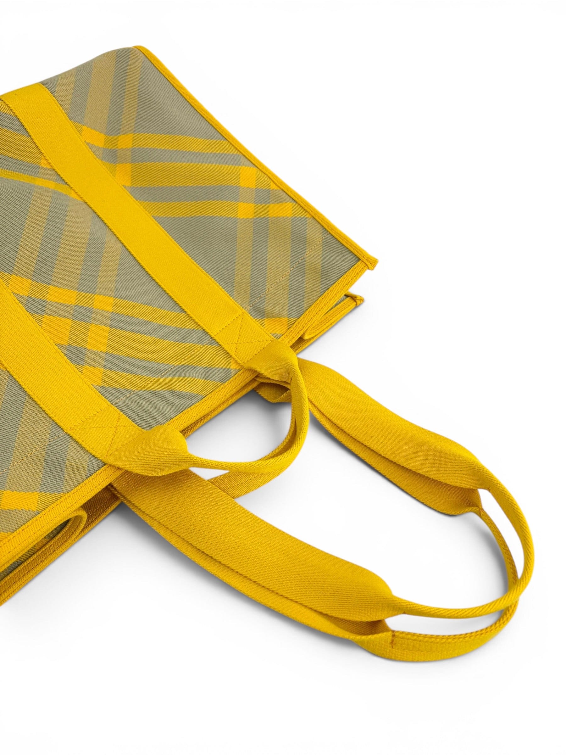 Burberry Yellow Check Shopper Tote