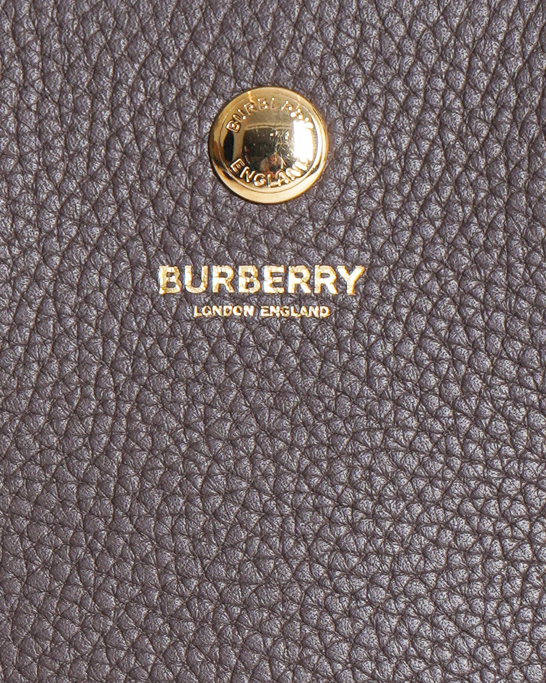 Burberry Title Baby Tote Grainy Brown Leather