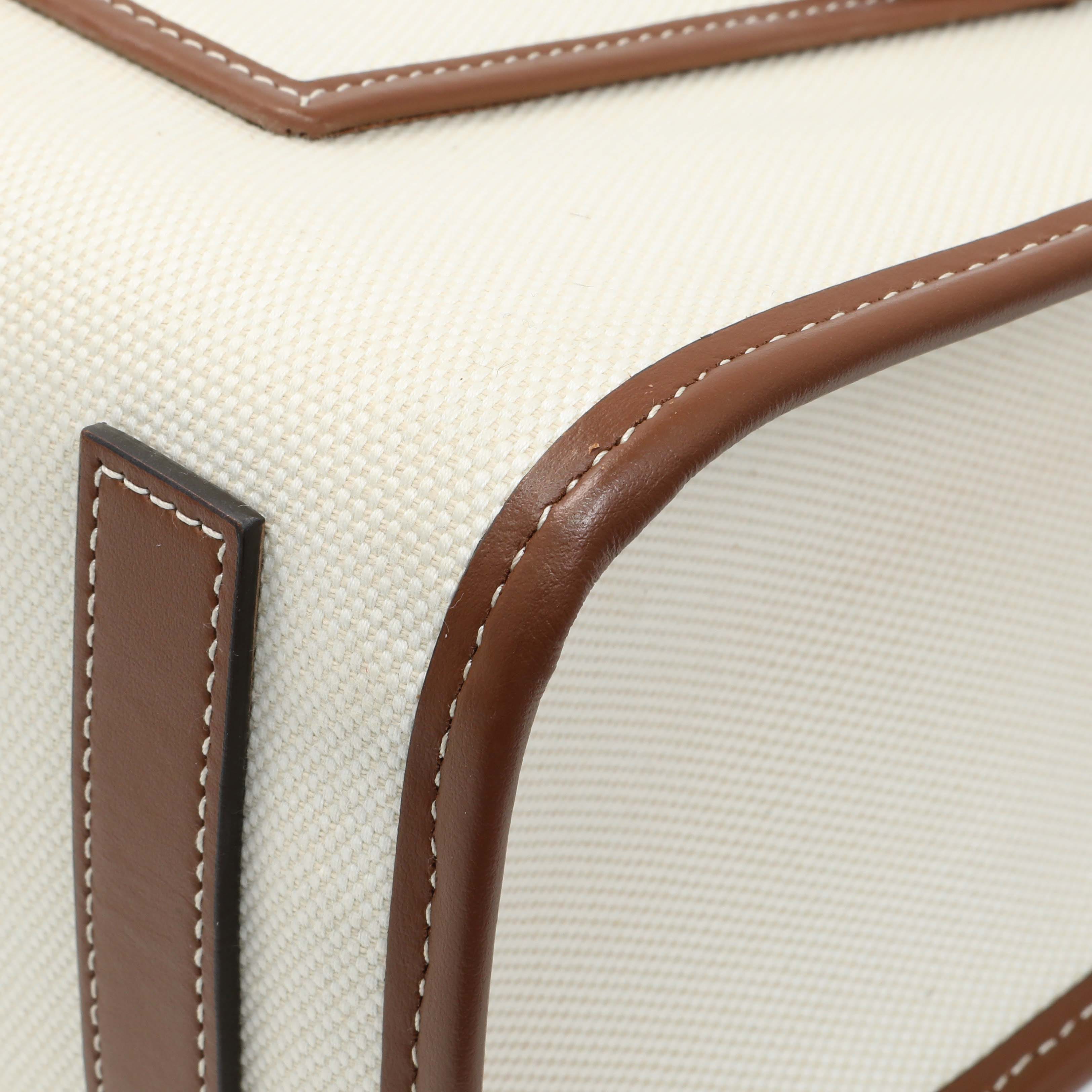 Burberry Canvas Smooth Calfskin Freya Tote