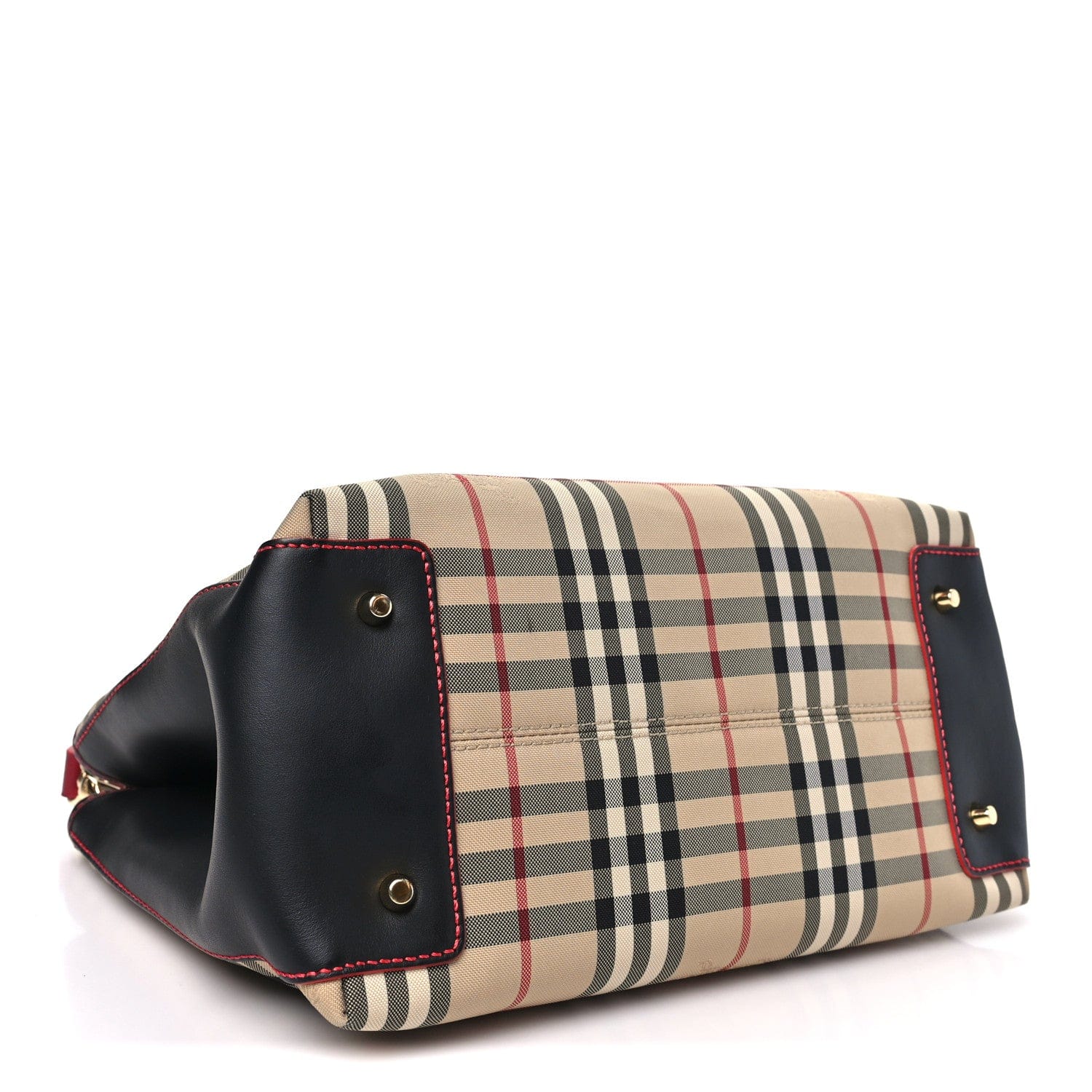 Burberry Horseferry Check Medium Ballingdon Tote Honey Black