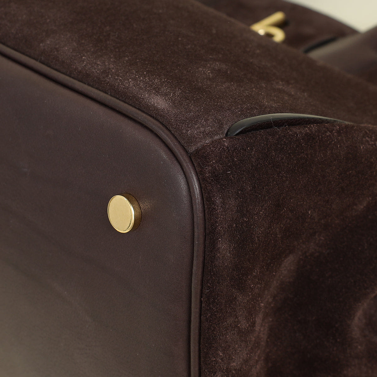 Burberry Chocolate Rocking Horse Suede Medium Tote Bag