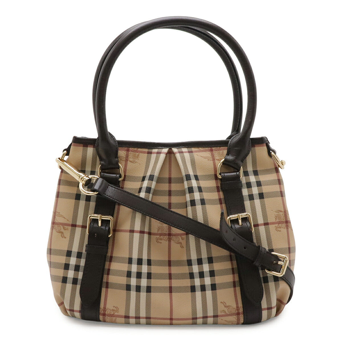 Burberry Nova Check 2WAY Tote Bag PVC Leather