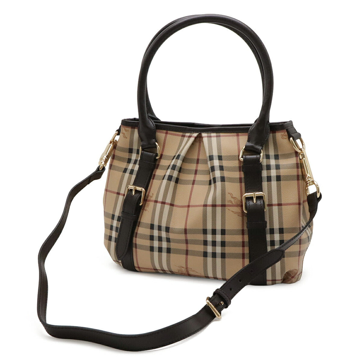 Burberry Nova Check 2WAY Tote Bag PVC Leather
