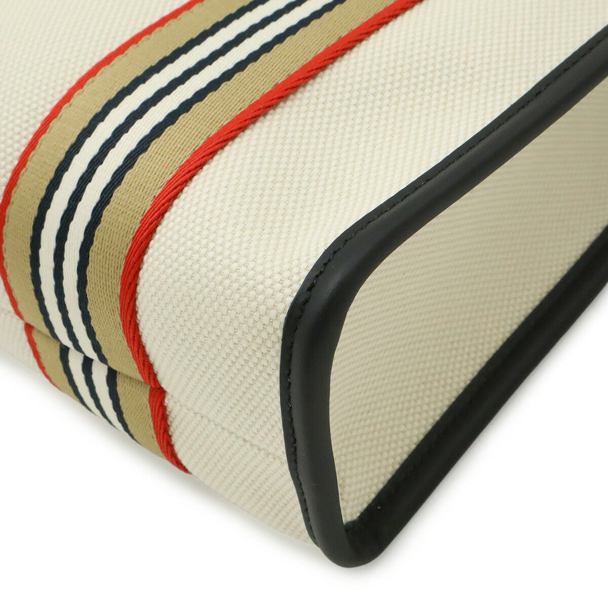 Burberry Small Icon Stripe Canvas Tote Bag