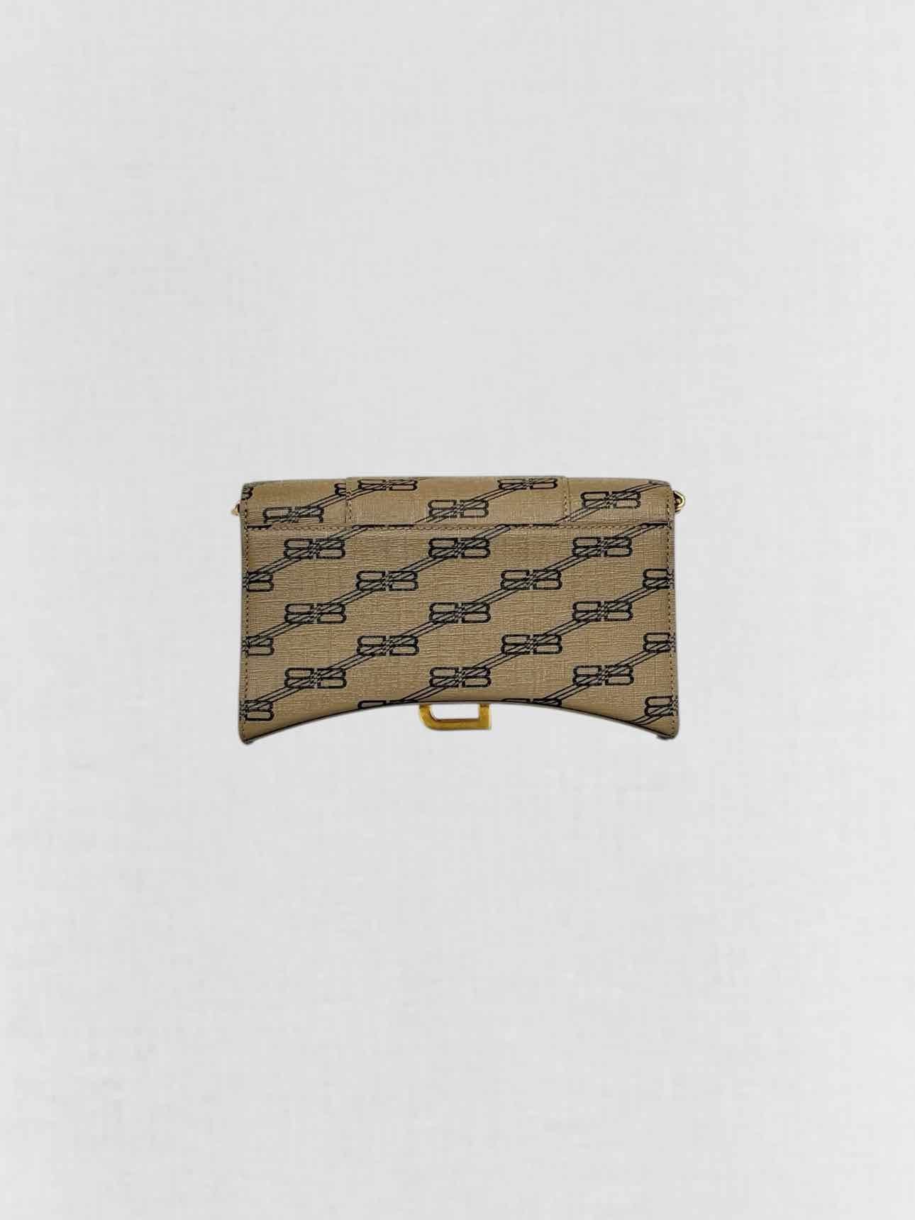 Balenciaga Wallet on Chain Brown Monogram Crossbody