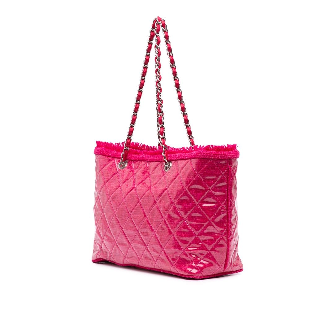 Chanel Quilted Tweed PVC Funny Tote
