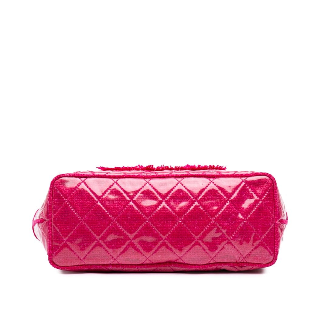 Chanel Quilted Tweed PVC Funny Tote