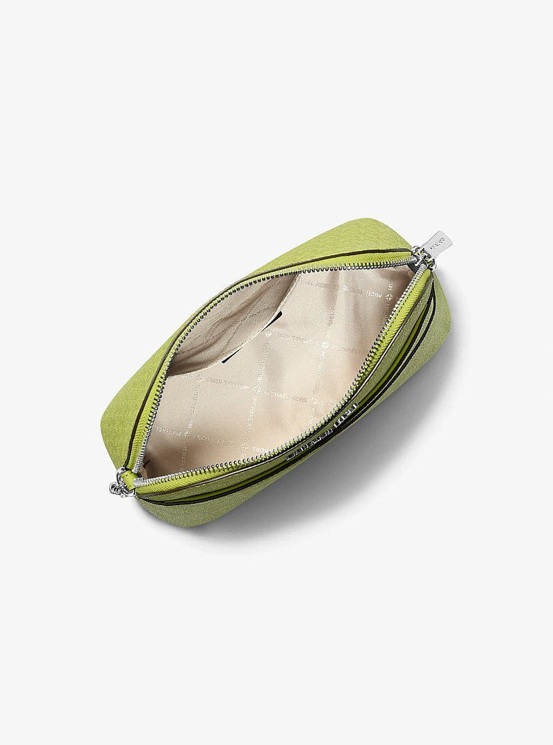 Michael Kors Jet Set Travel Medium Logo Dome Crossbody Bag Lime