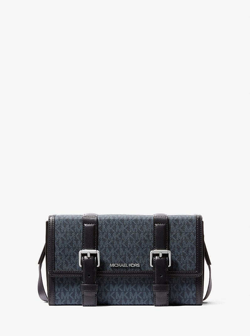 Michael Kors Cooper Signature Logo Trunk Crossbody Bag Admrl - Plblue