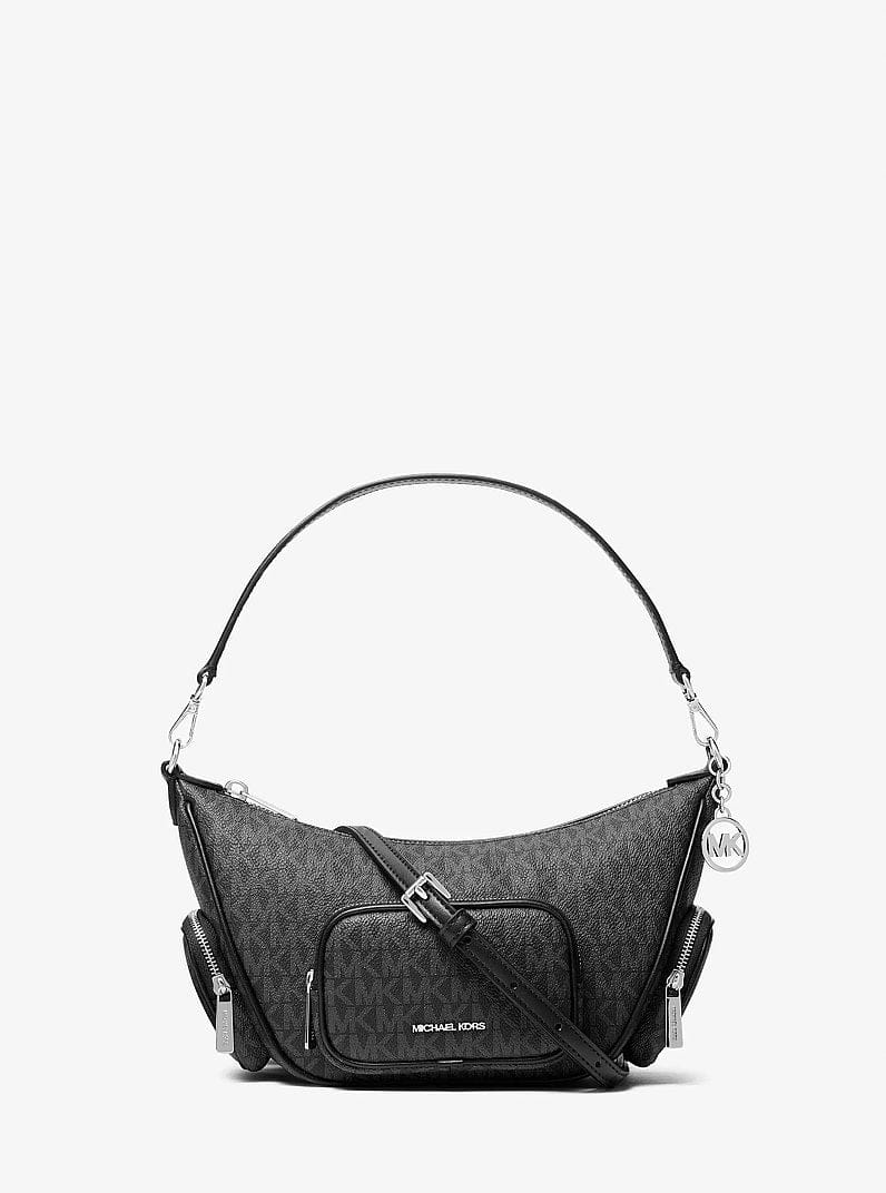 Michael Kors Merritt Small Signature Logo Convertible Crossbody Bag Black