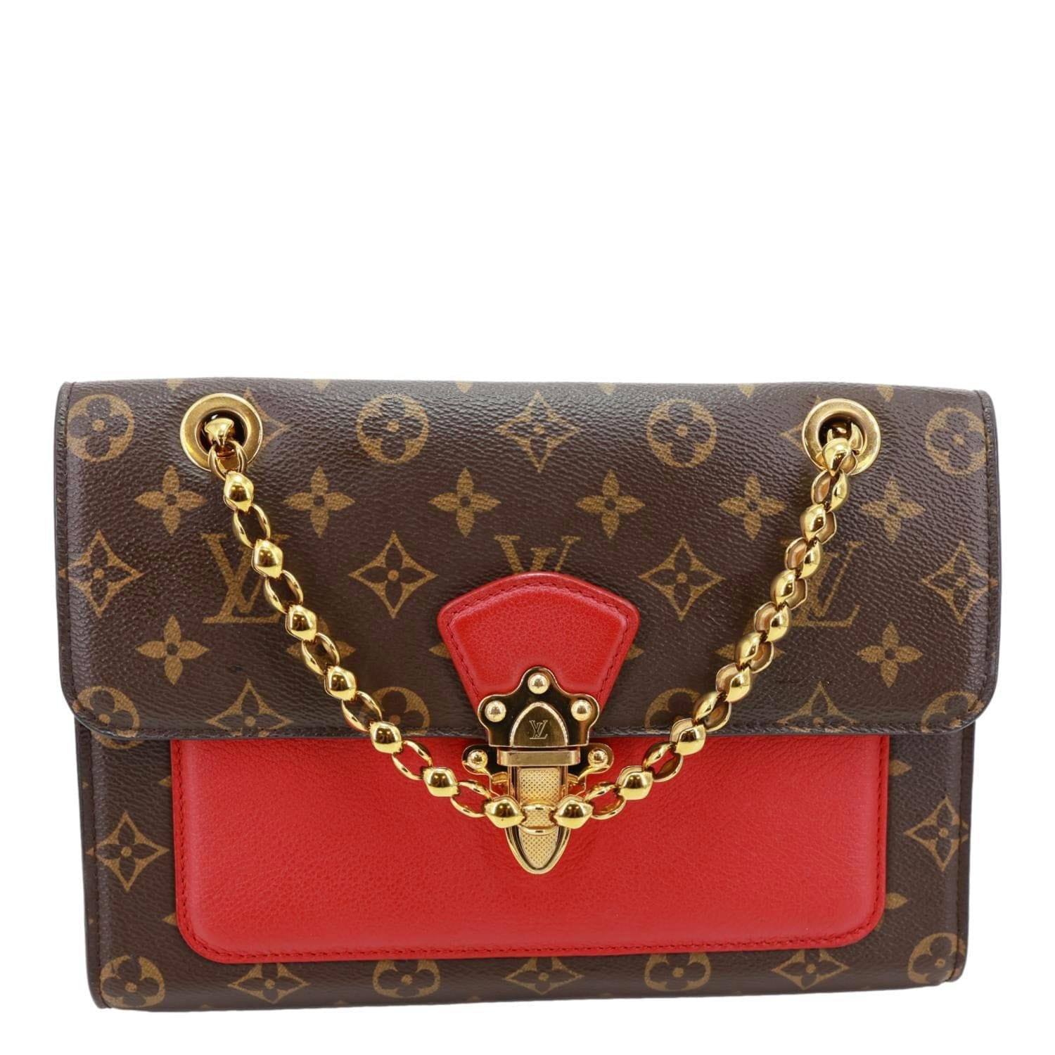 LOUIS VUITTON Victoire Monogram Canvas Shoulder Crossbody Bag Cherry