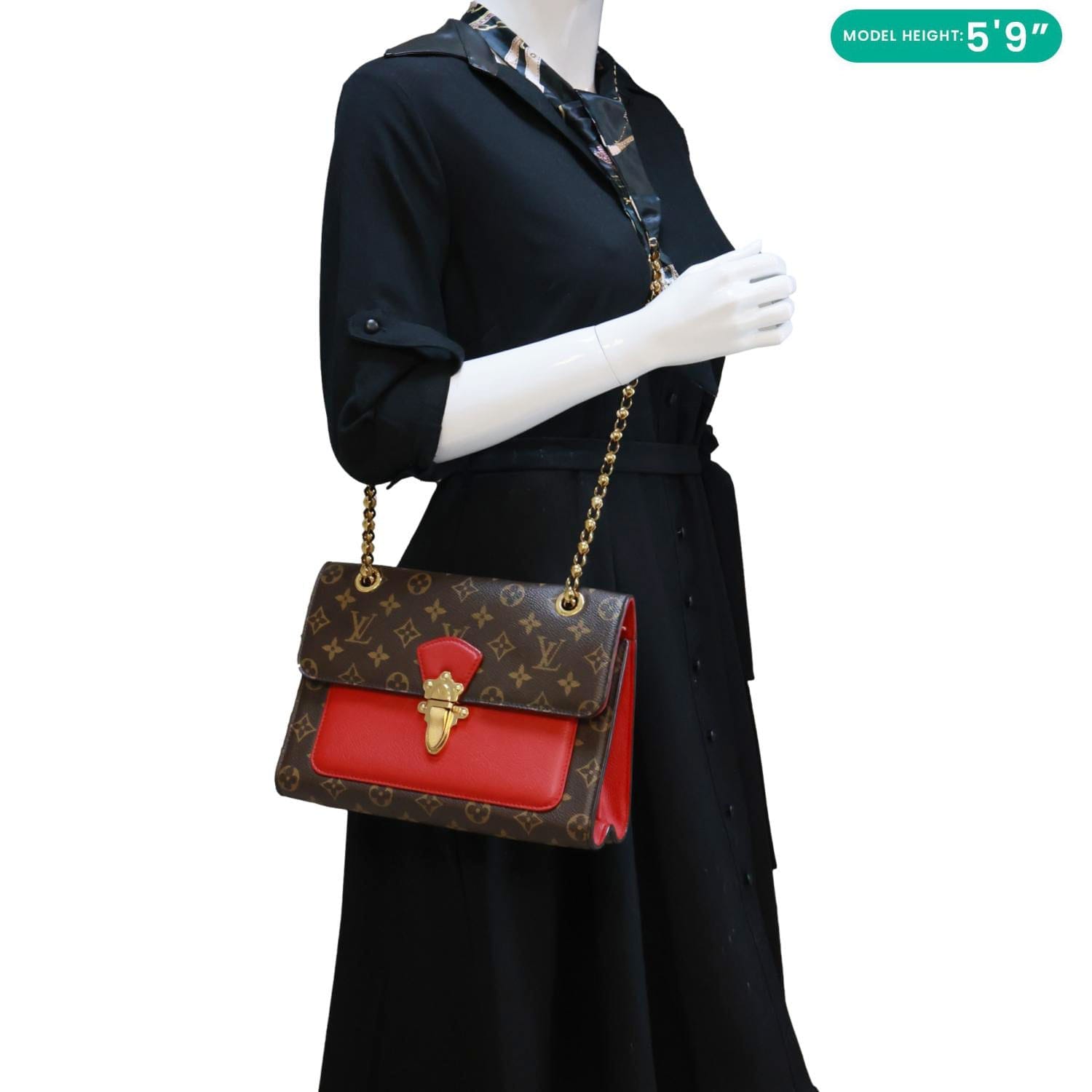 LOUIS VUITTON Victoire Monogram Canvas Shoulder Crossbody Bag Cherry
