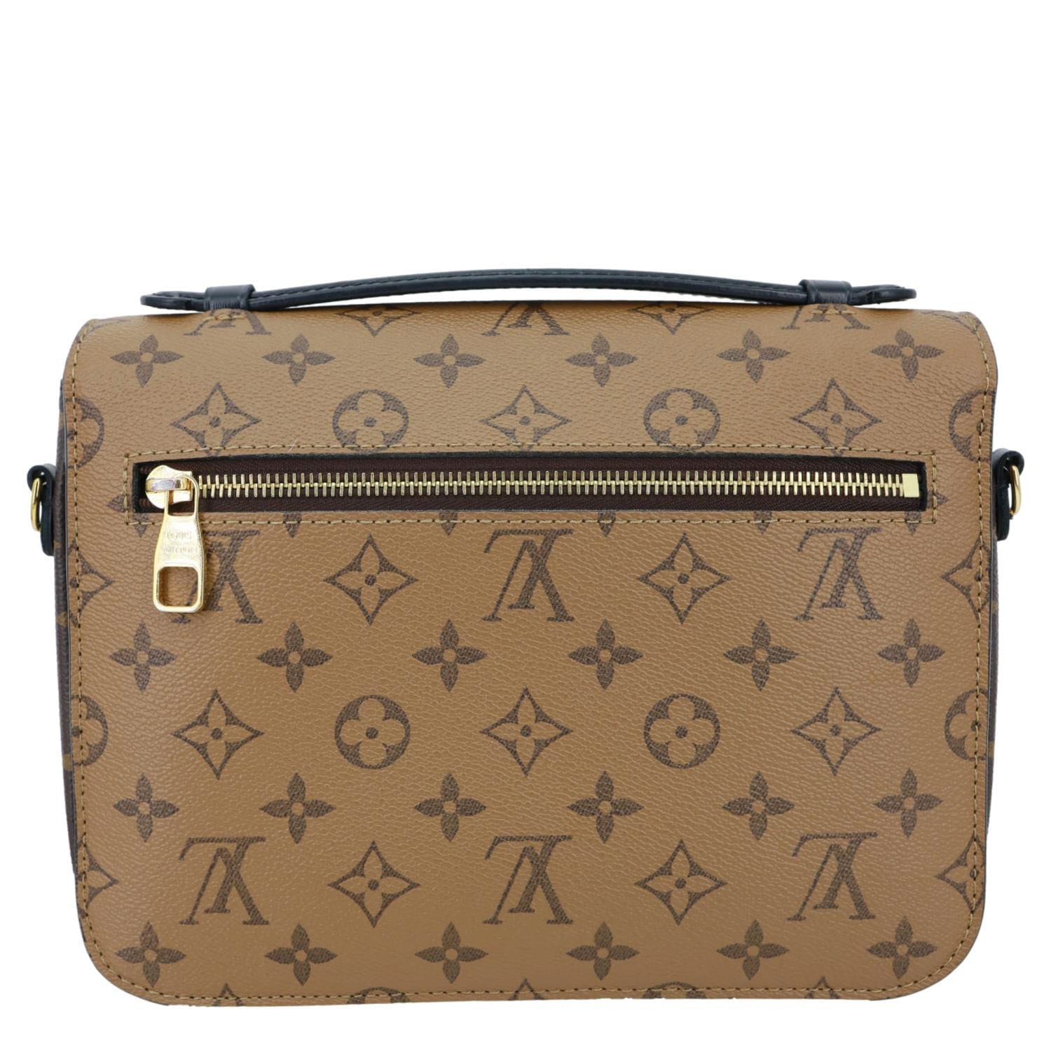 LOUIS VUITTON Metis Pochette Reverse Monogram Canvas Crossbody Bag Brown