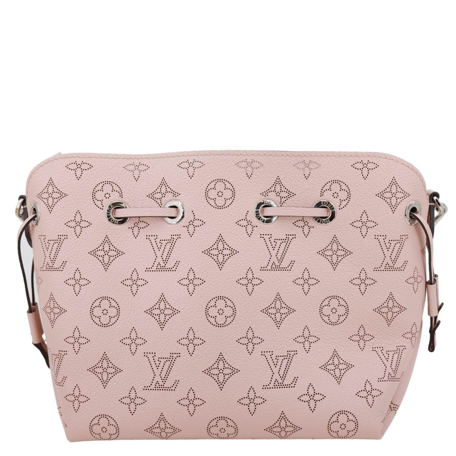LOUIS VUITTON Bella Bucket Mahina Leather Crossbody Bag Magnolia