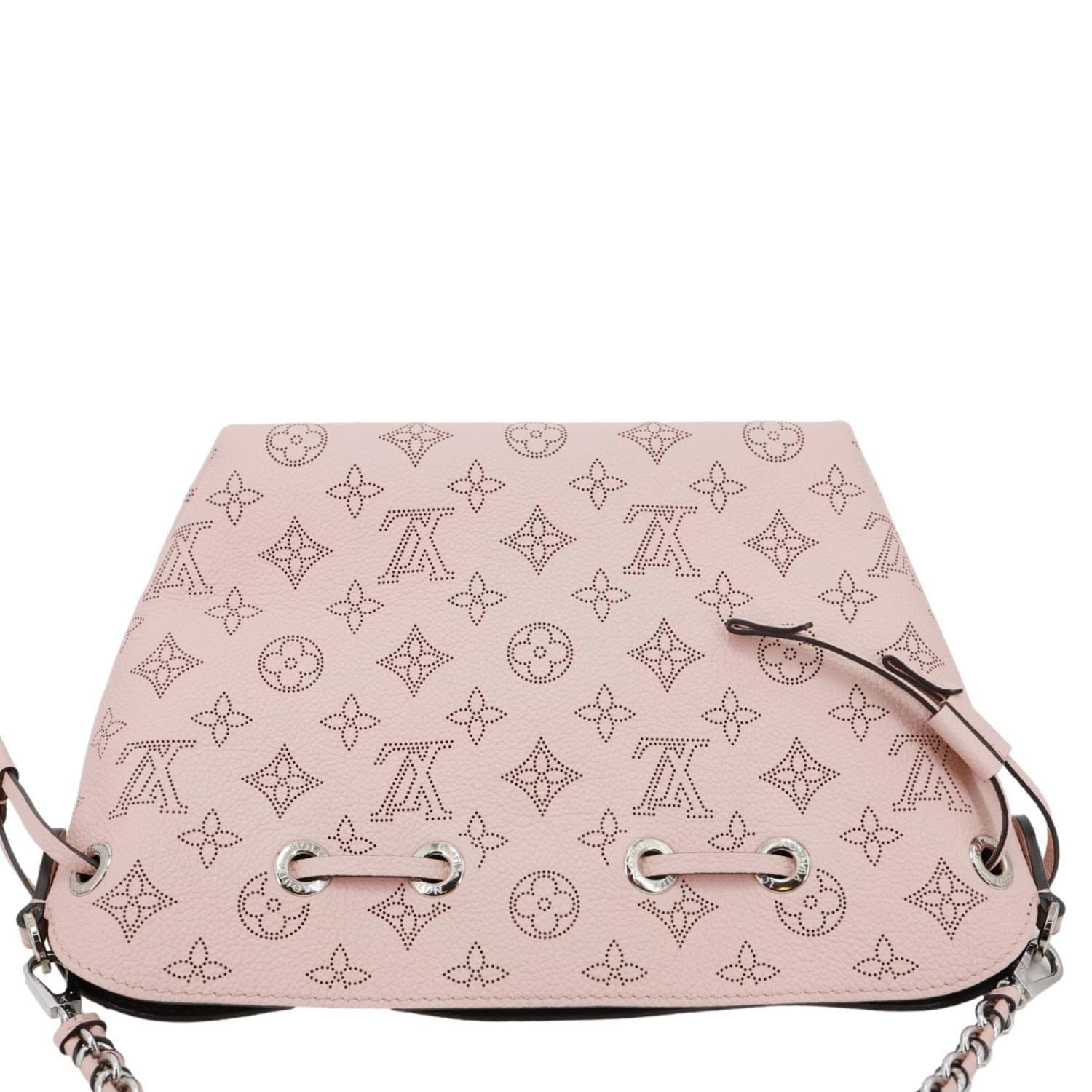 LOUIS VUITTON Bella Bucket Mahina Leather Crossbody Bag Magnolia