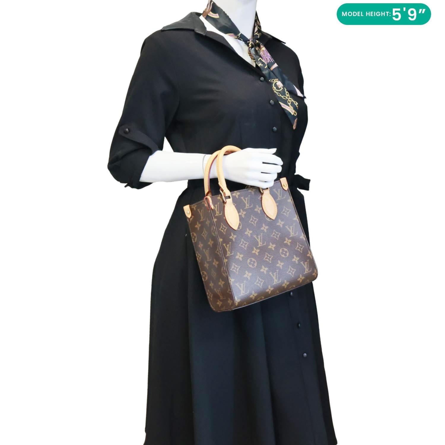 LOUIS VUITTON Sac Plat BB Monogram Canvas Crossbody Bag Brown