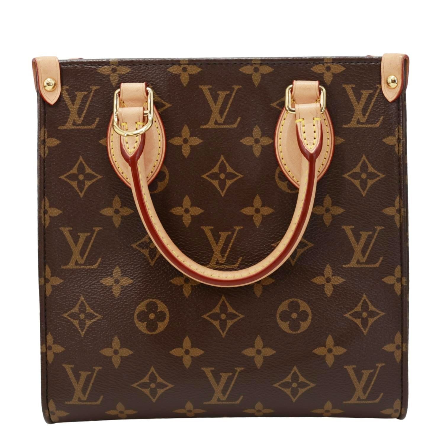 LOUIS VUITTON Sac Plat BB Monogram Canvas Crossbody Bag Brown