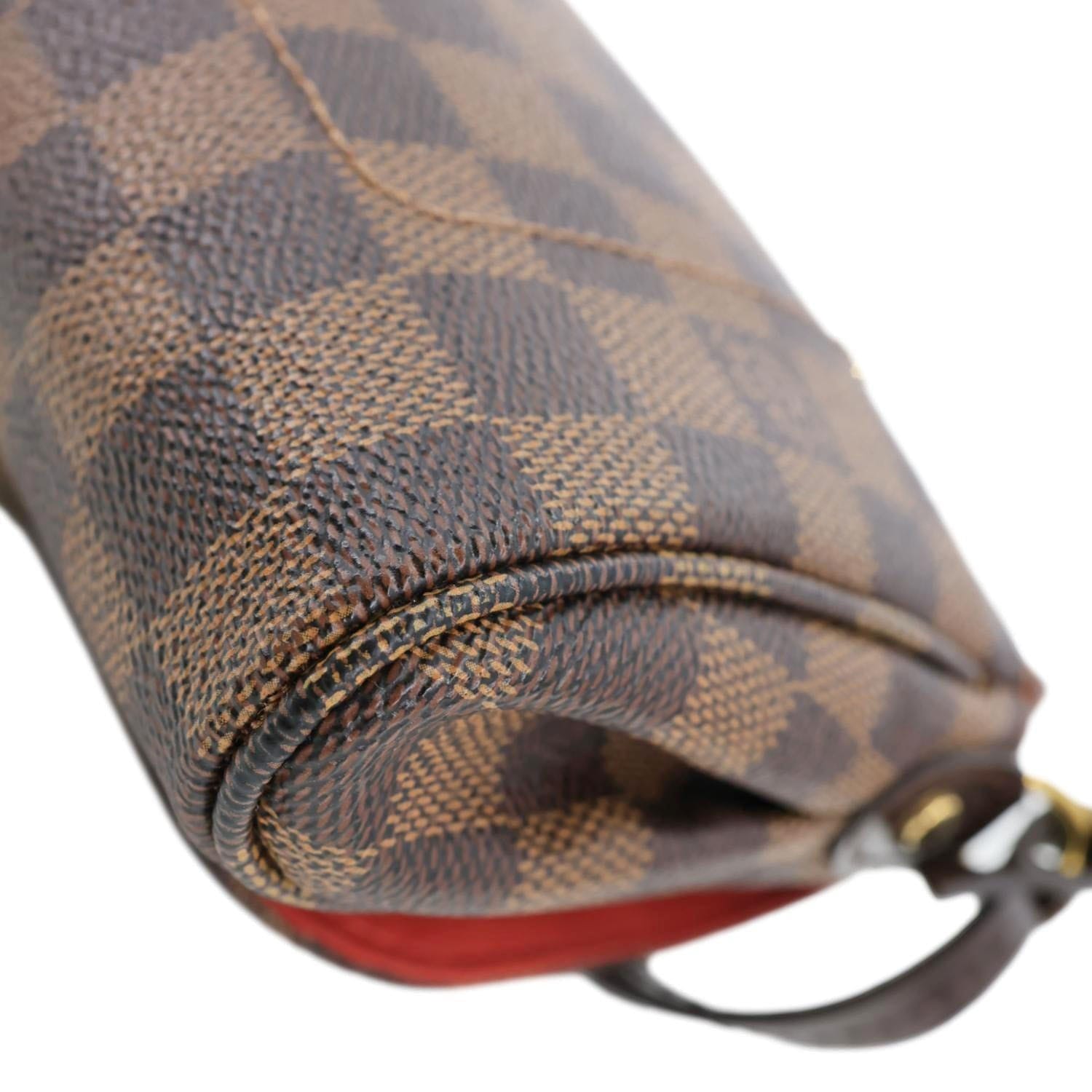 LOUIS VUITTON Favorite PM Damier Ebene Chain Crossbody Bag Brown