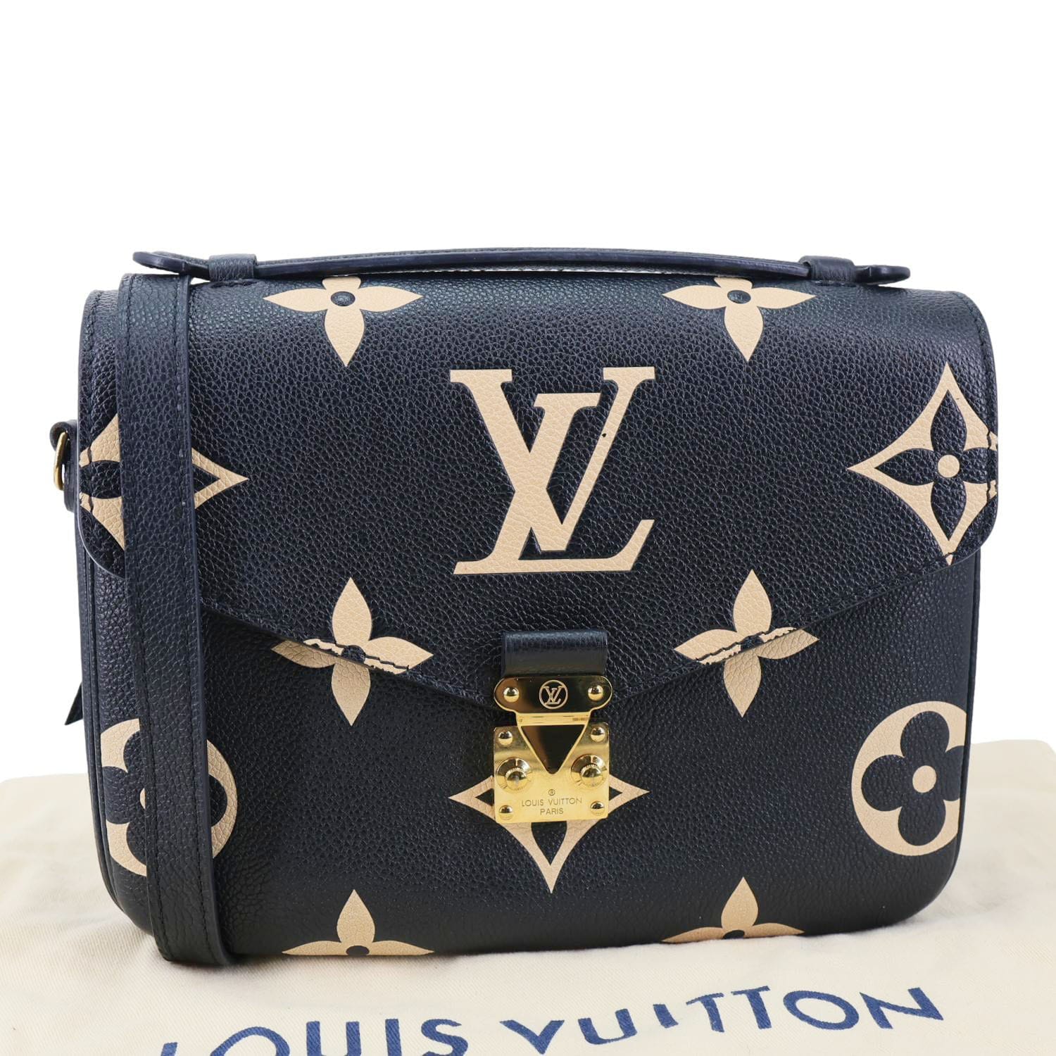 LOUIS VUITTON Metis Pochette Empreinte Leather Crossbody Bag Bicolor
