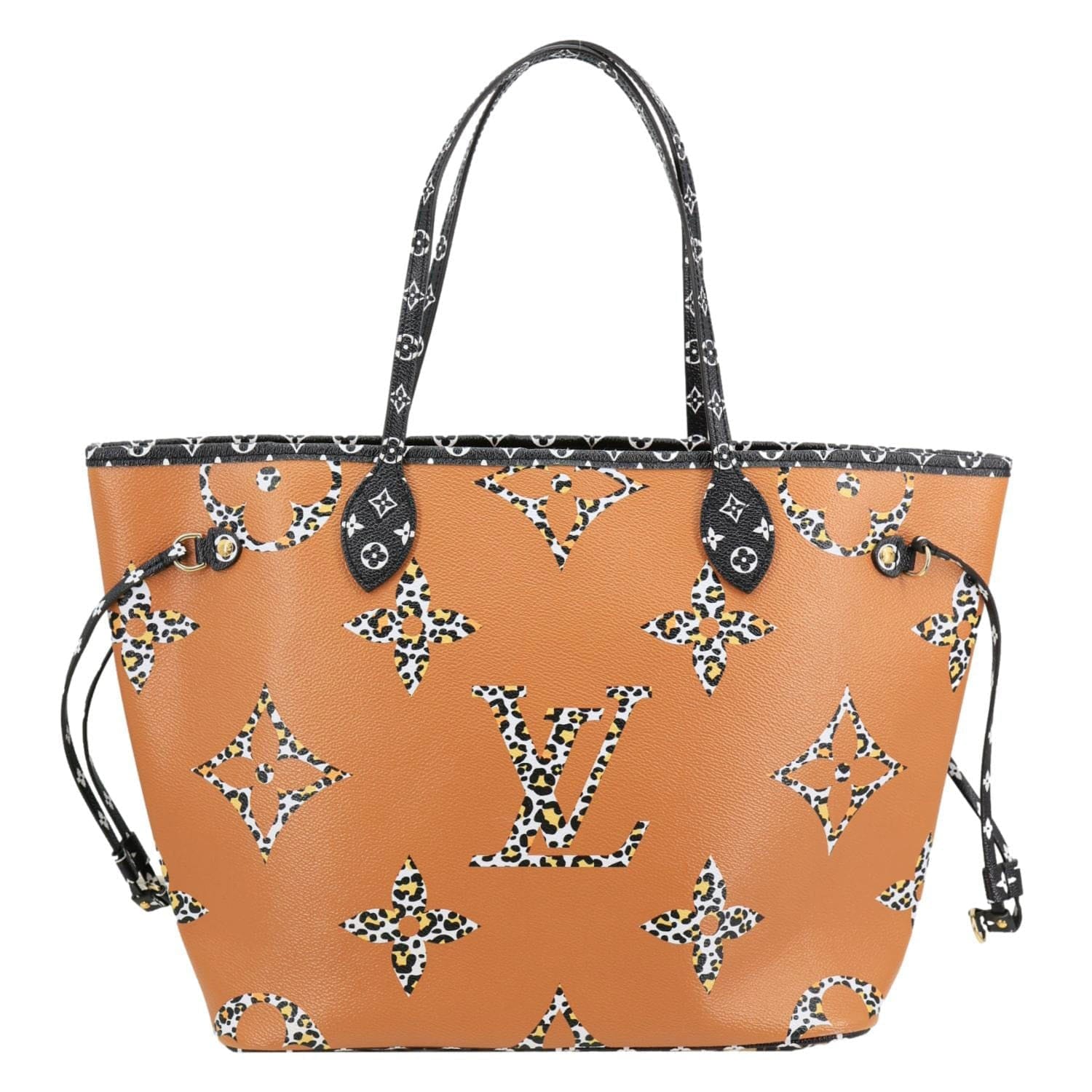 LOUIS VUITTON Neverfull MM Monogram Jungle Shoulder Bag Orange