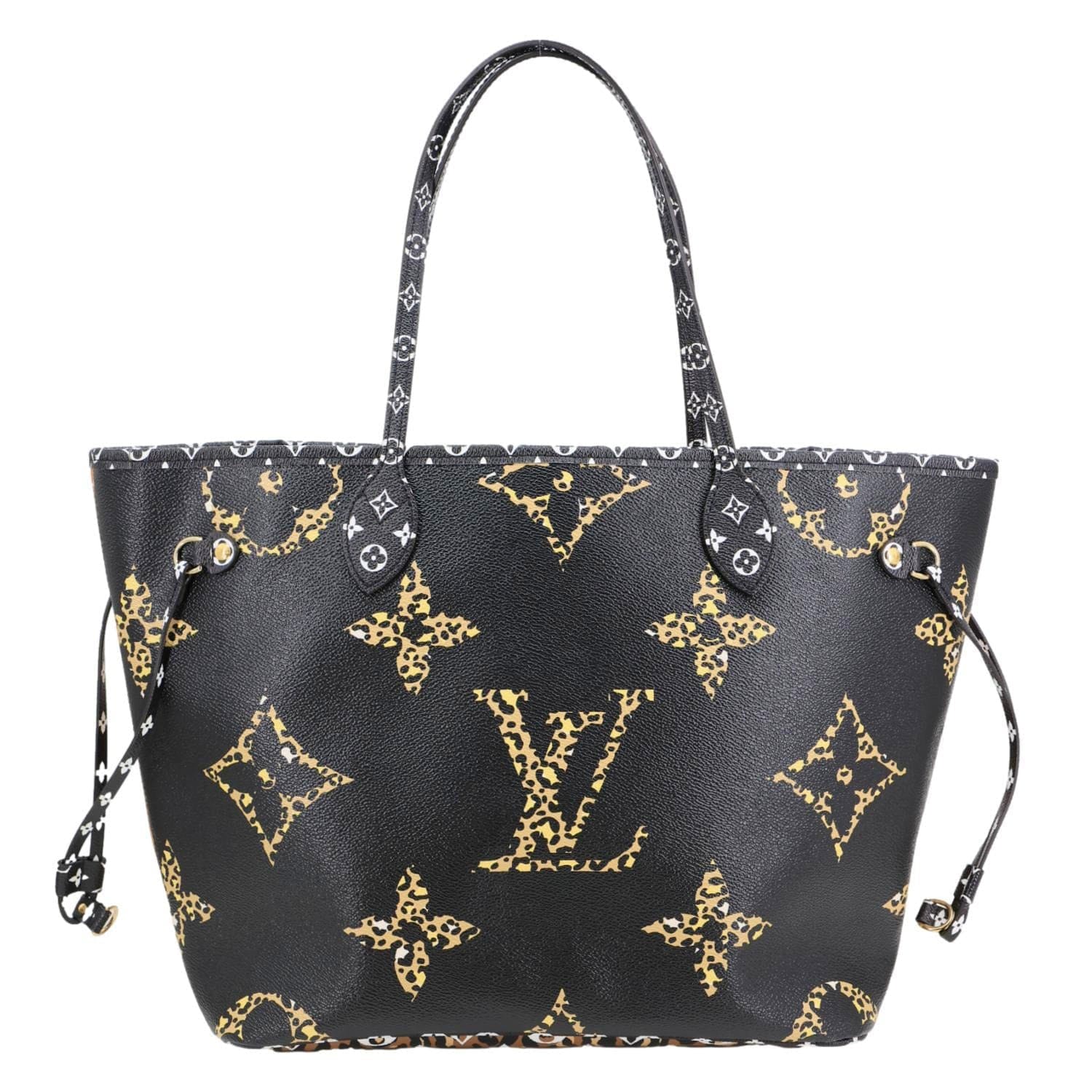 LOUIS VUITTON Neverfull MM Monogram Jungle Shoulder Bag Orange
