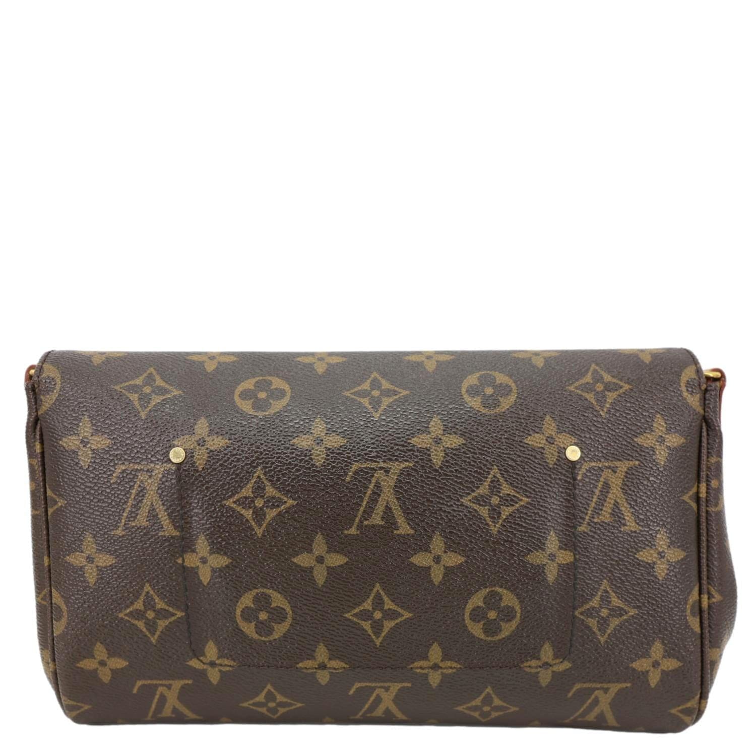 LOUIS VUITTON Favorite MM Monogram Canvas Crossbody Bag Brown