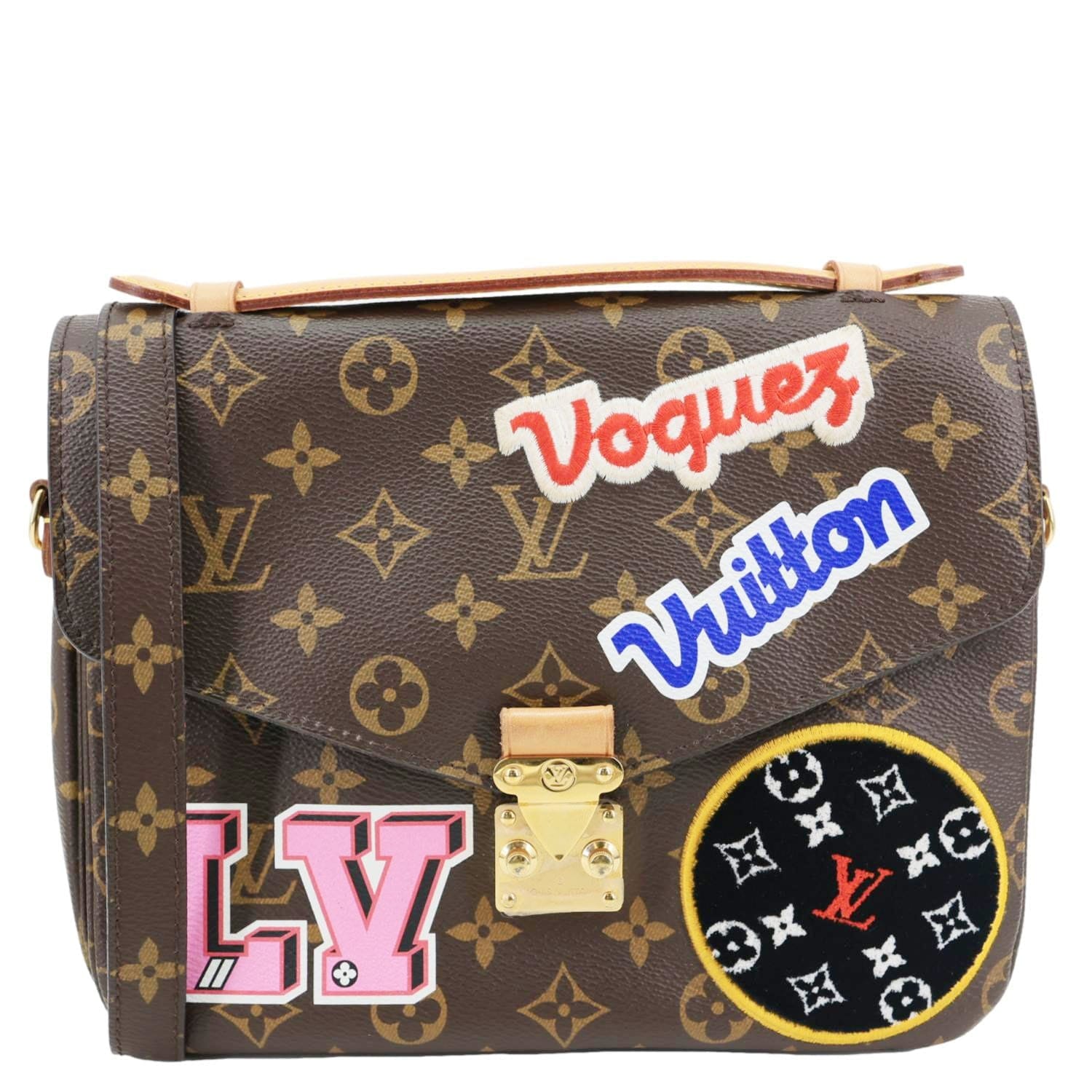 LOUIS VUITTON Metis Pochette Patches Monogram Canvas Crossbody Bag Brown